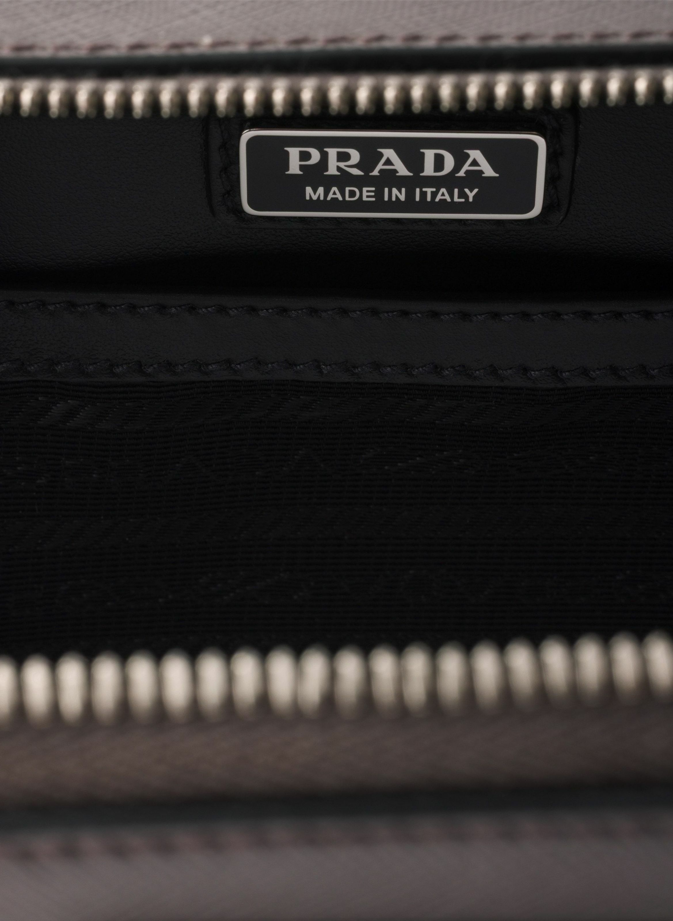 Sac prada brique en cuir saffiano PRADA Gris