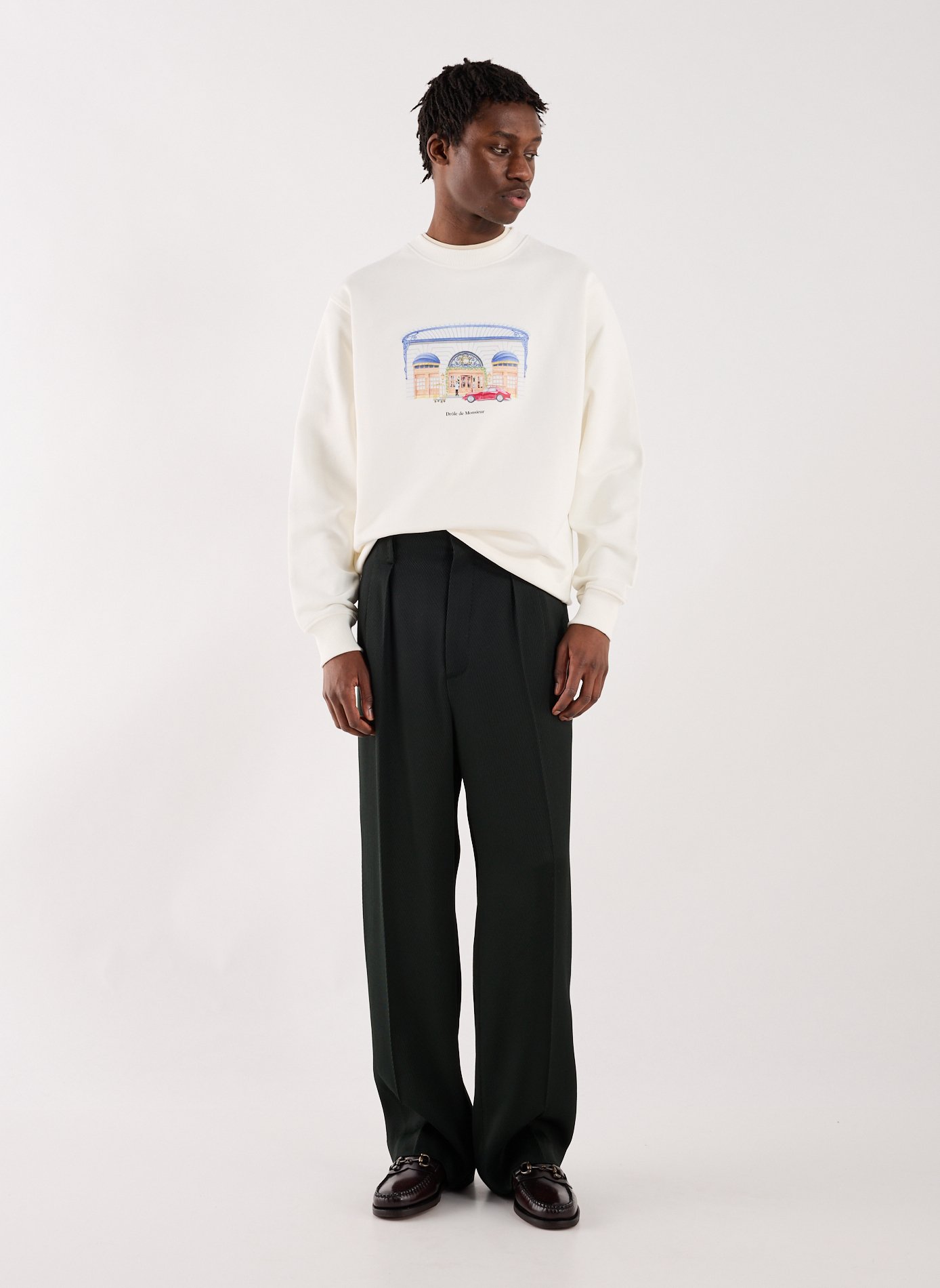 Sweatshirt Drôle Palace DROLE DE MONSIEUR Beige