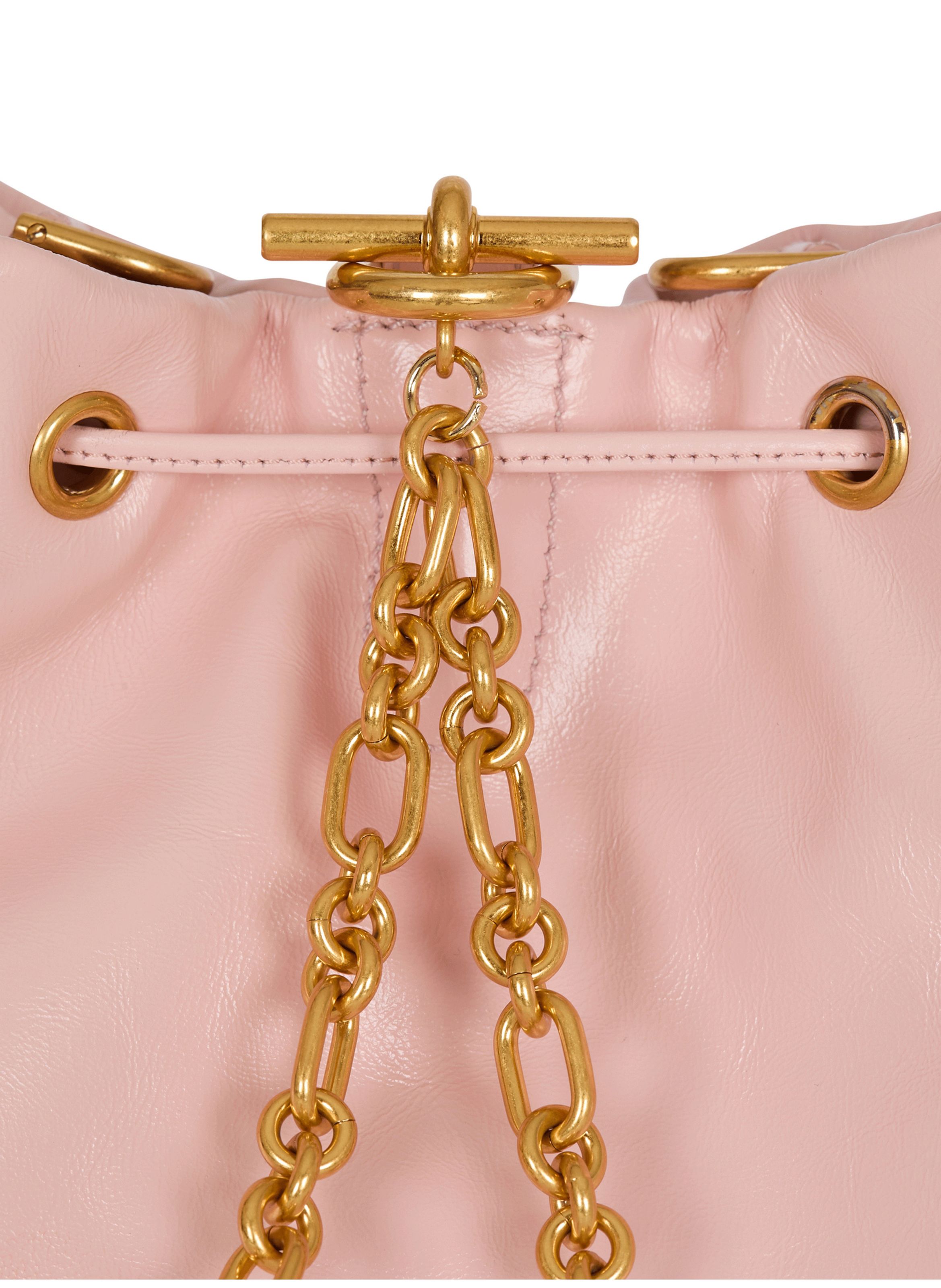 Sac à dos pulse en cuir de veau BALMAIN Rose