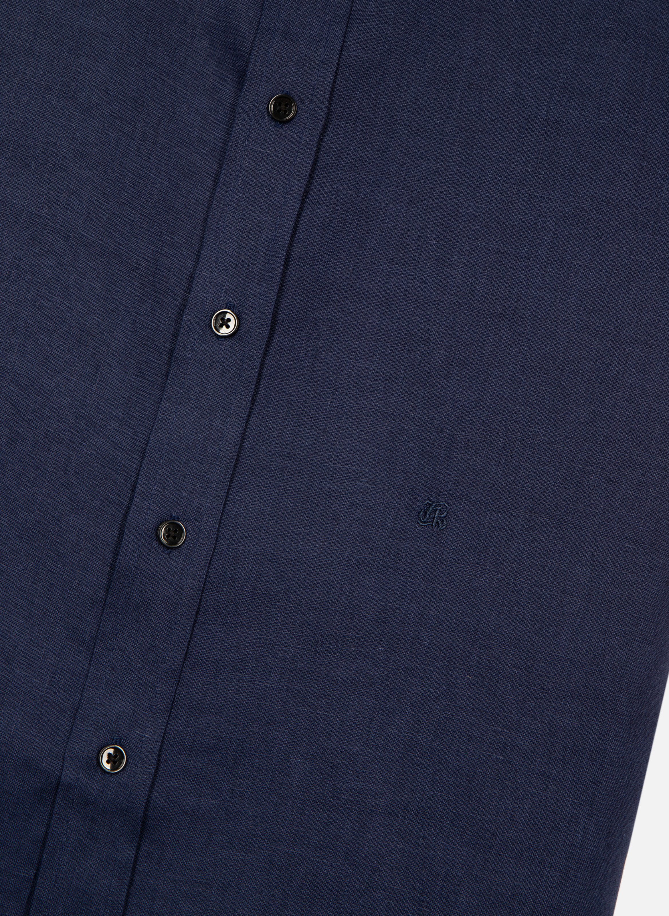 Chemise manches courtes en lin THE KOOPLES Bleu