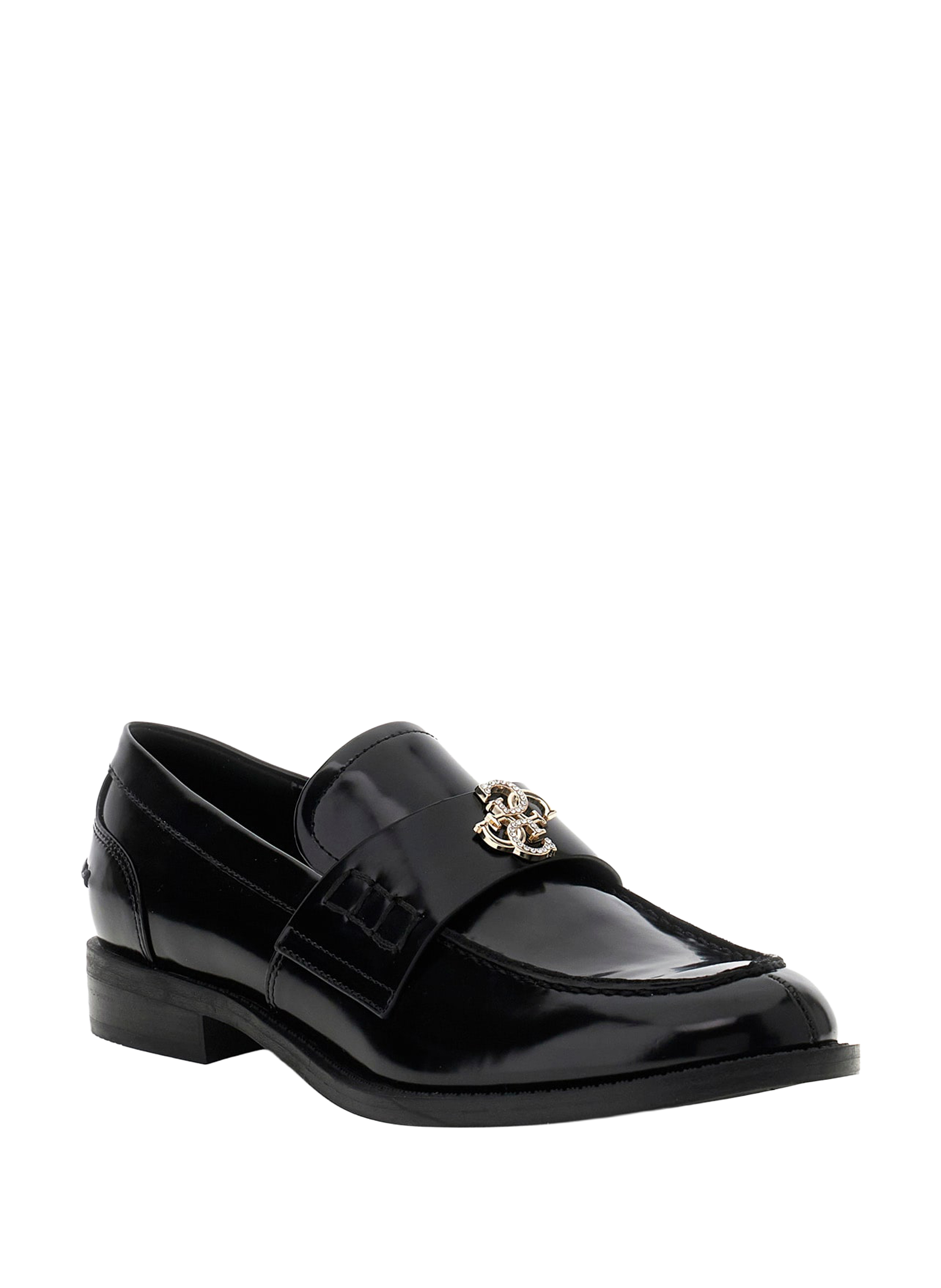 Loafers with logo strap GUESS Black