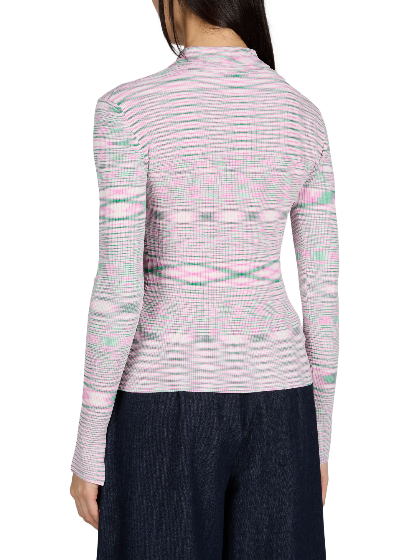 Striped top GANNI Pink
