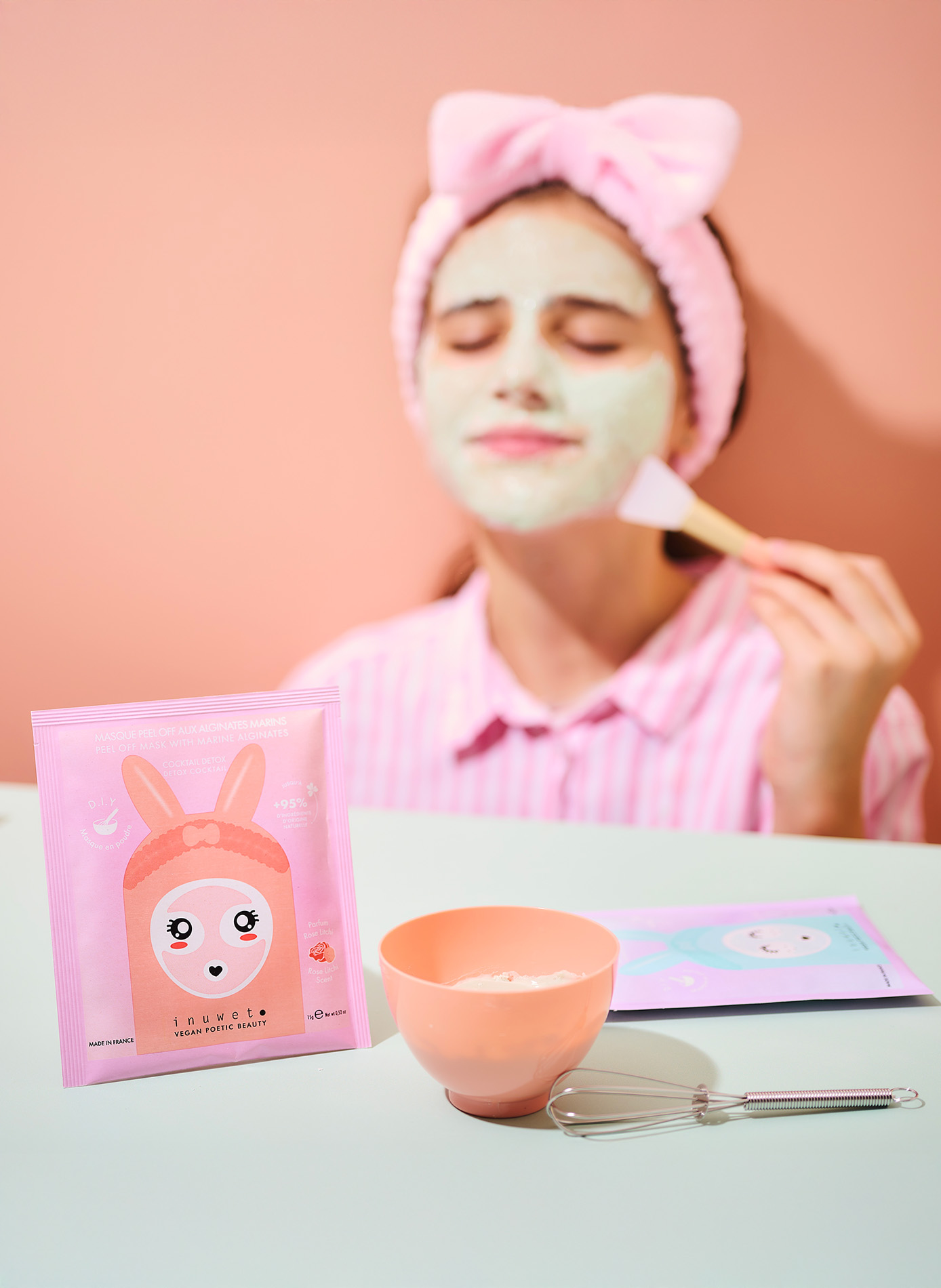Masque en poudre peel-off - Cocktail detox parfum Litchi INUWET No color