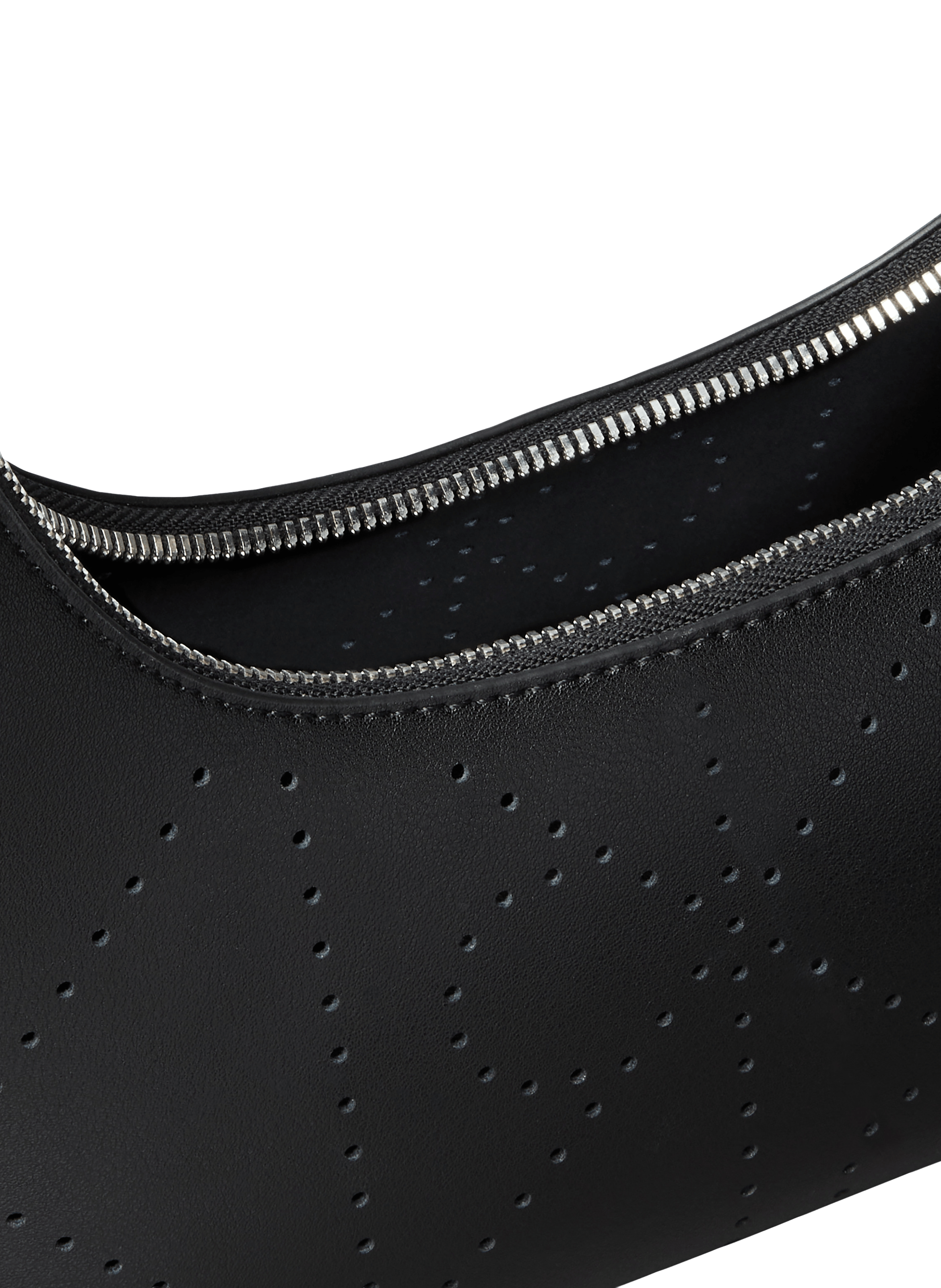 Sac épaule perforation logo en cuir CALVIN KLEIN Black