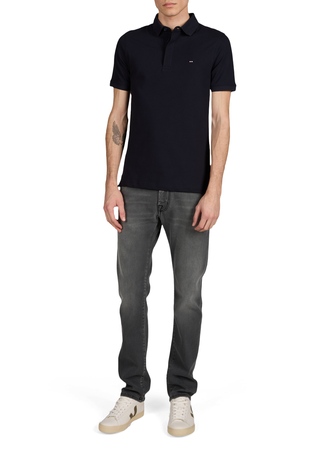 Short-sleeved polo shirt in blended cotton EDEN PARK Blue