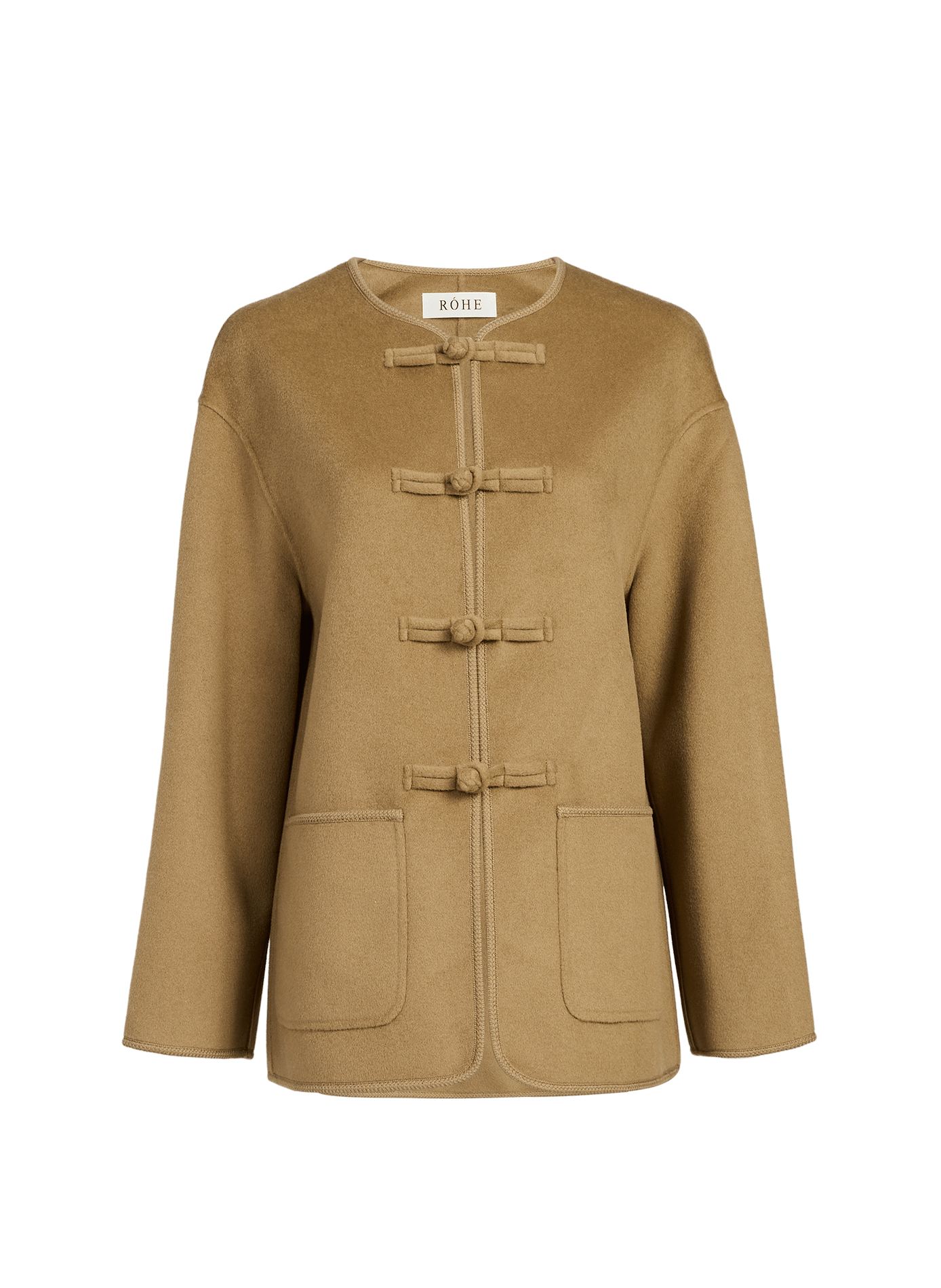 Fitted wool and cashmere jacket ROHE FRAMES Brown