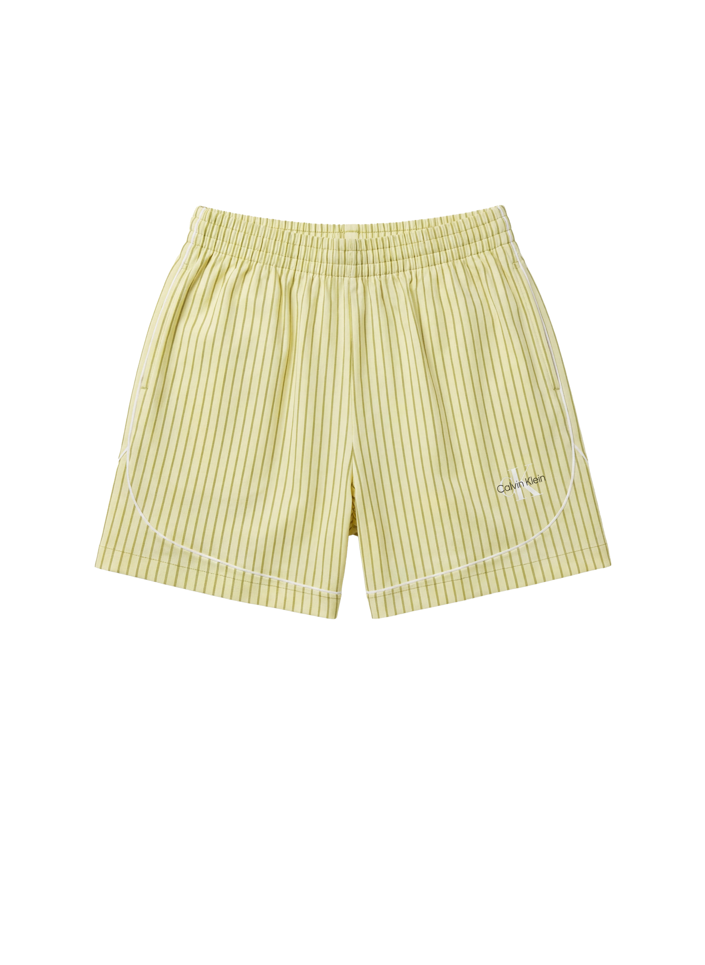 Short de pyjama en popeline de coton CALVIN KLEIN Jaune