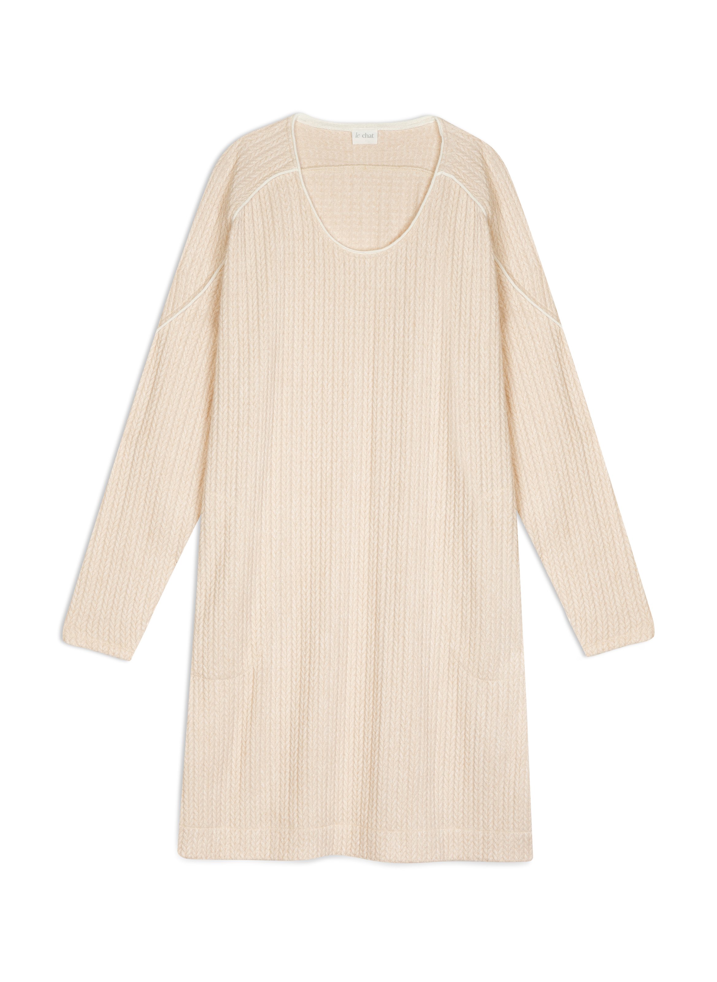 Robe en maille tricot shetland 140 LE CHAT Beige