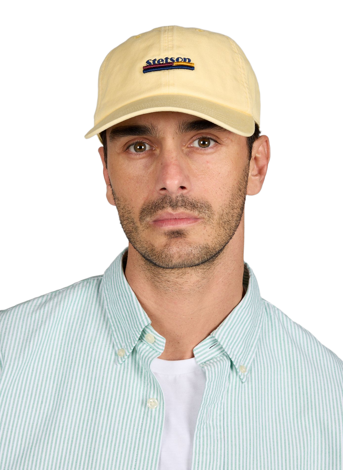 Casquette logo en coton STETSON Jaune