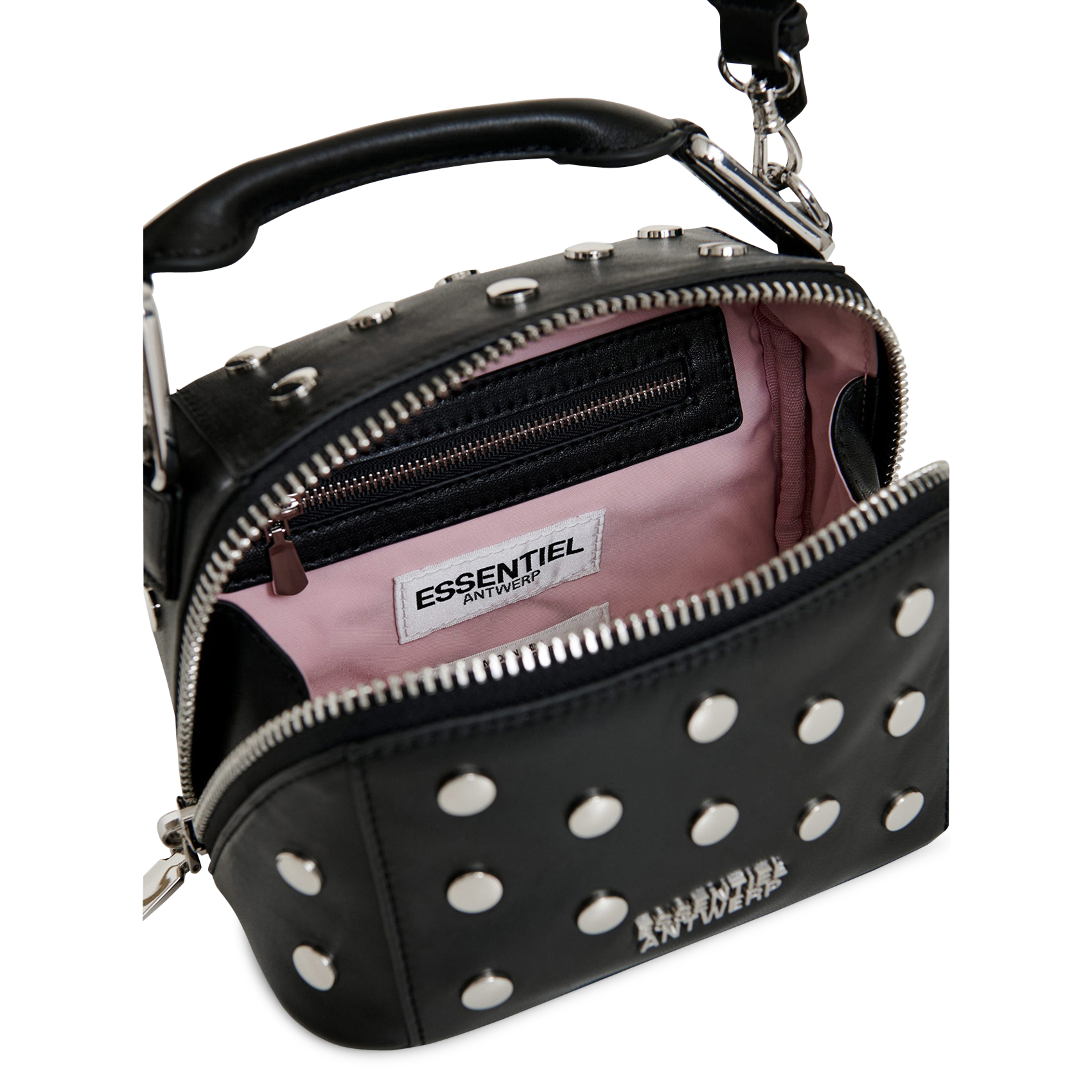 Sac bandoulière en cuir jeri ESSENTIEL ANTWERP Noir