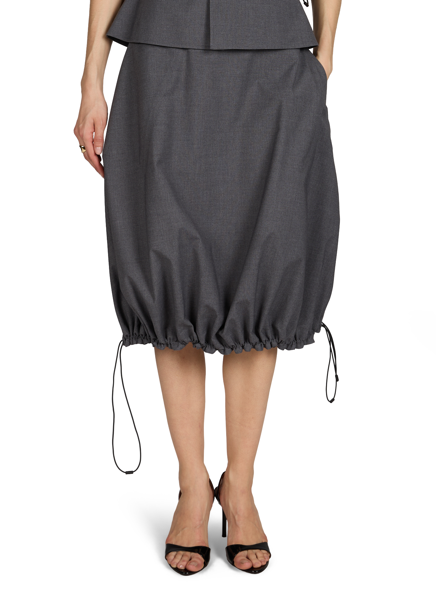 Balloon tailored midi skirt COPERNI Grey