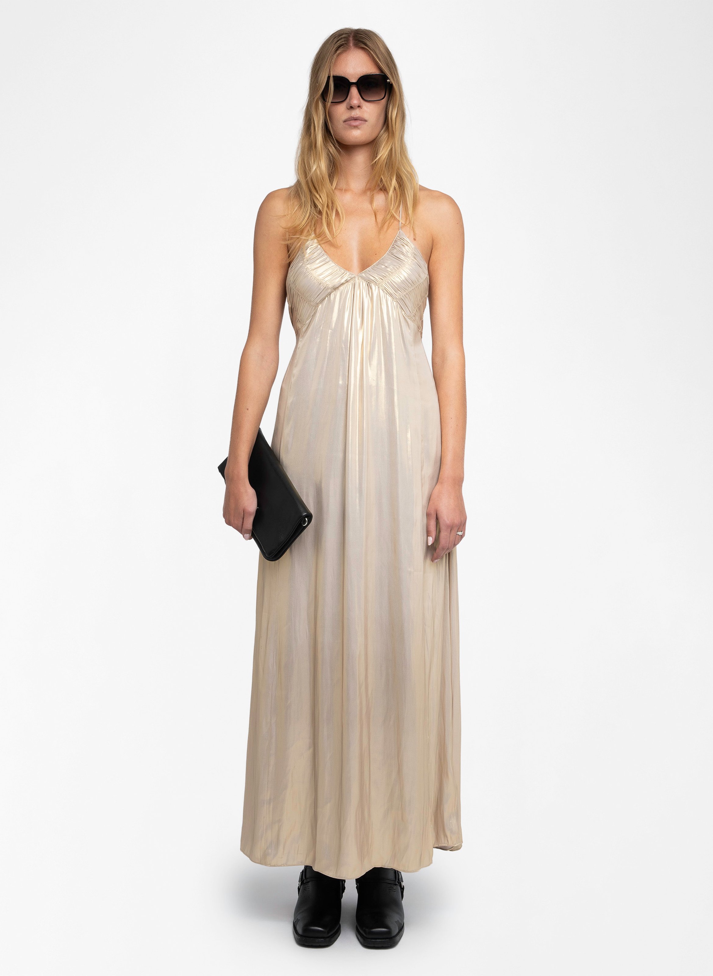 Robe longue col v rayonne ZADIG&VOLTAIRE Doré
