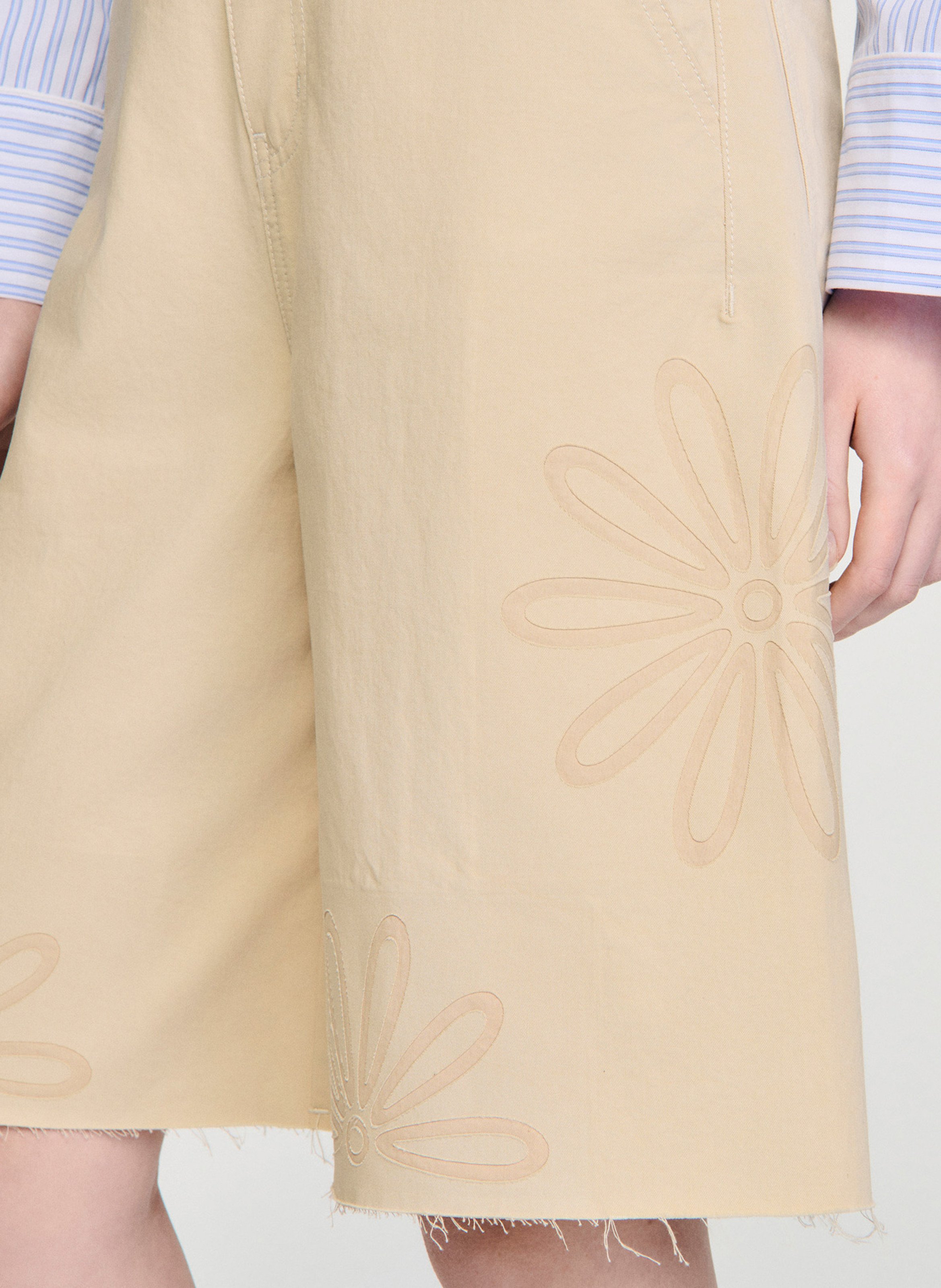 Bermuda en coton SANDRO Beige