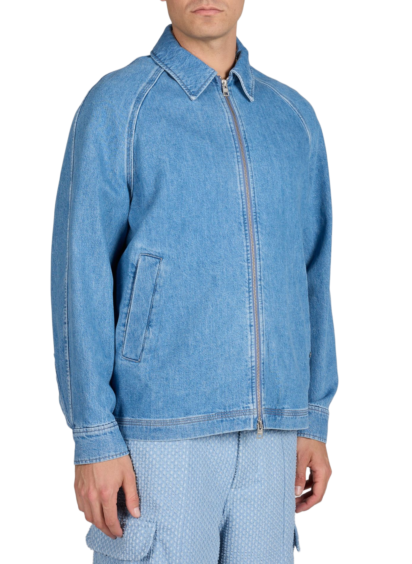 Jas met ritssluiting van katoenen denim CLOSED Blauw
