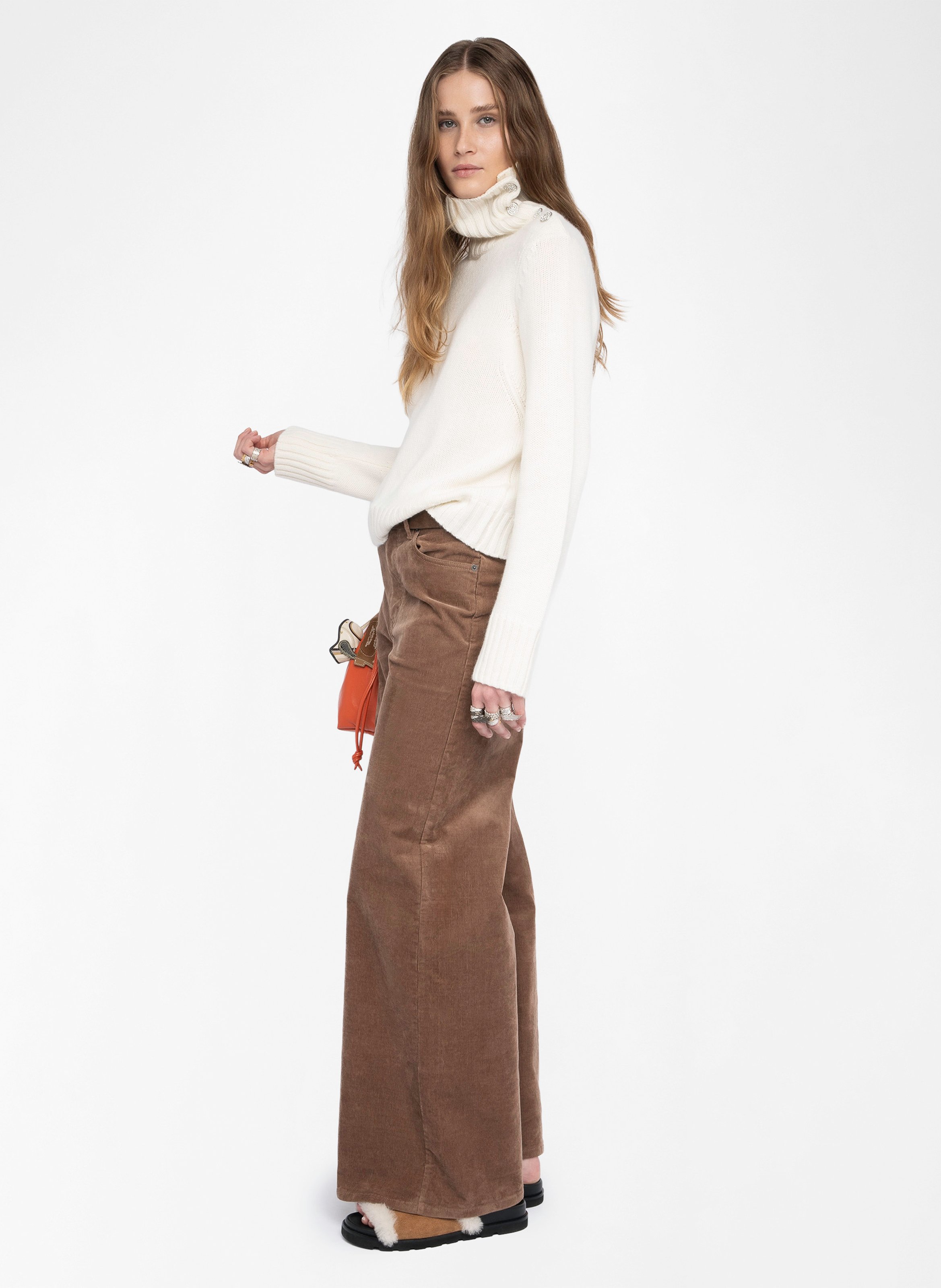 Pull col montant en cachemire nalma ZADIG&VOLTAIRE Beige