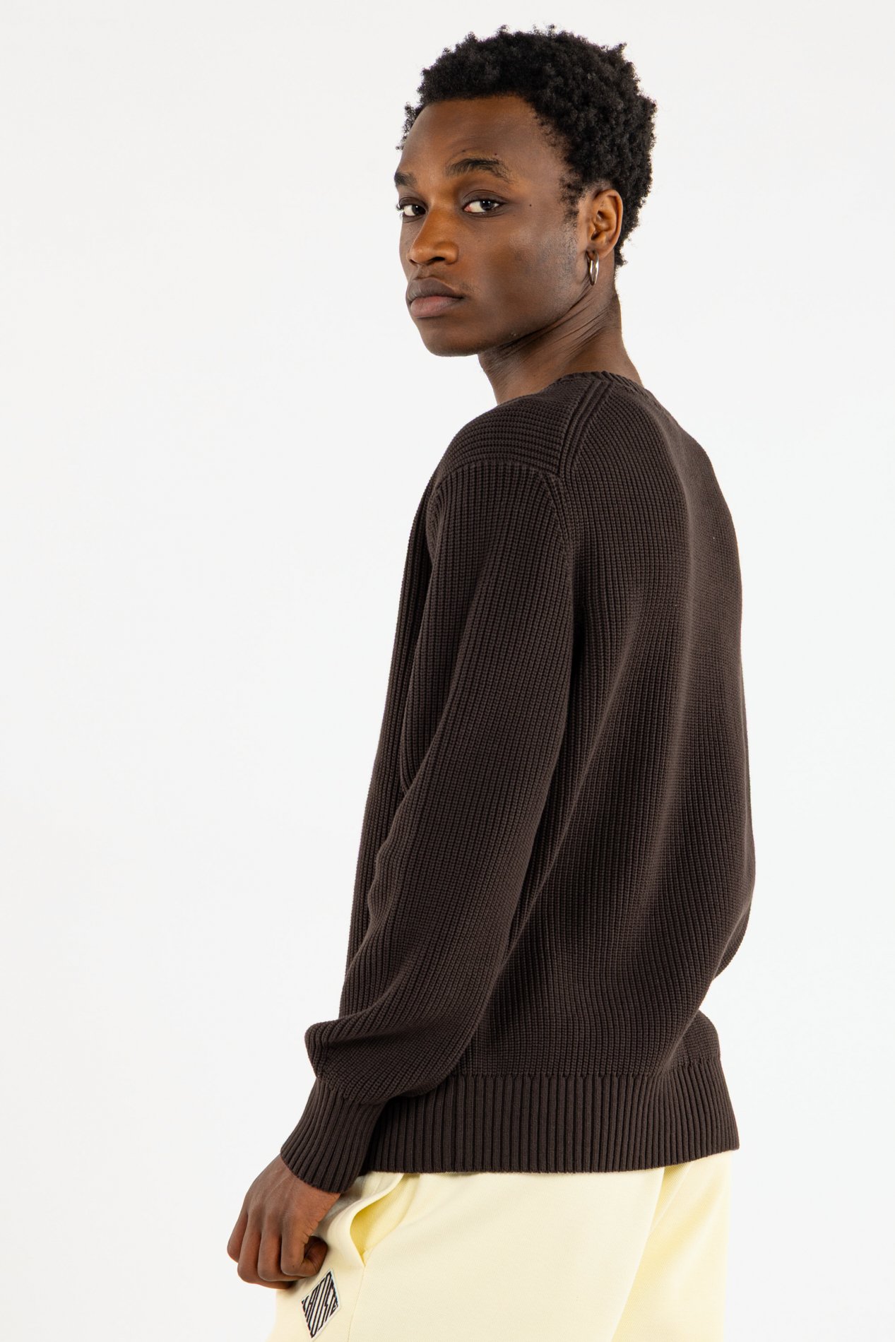 Pull tricot LACOSTE Marron