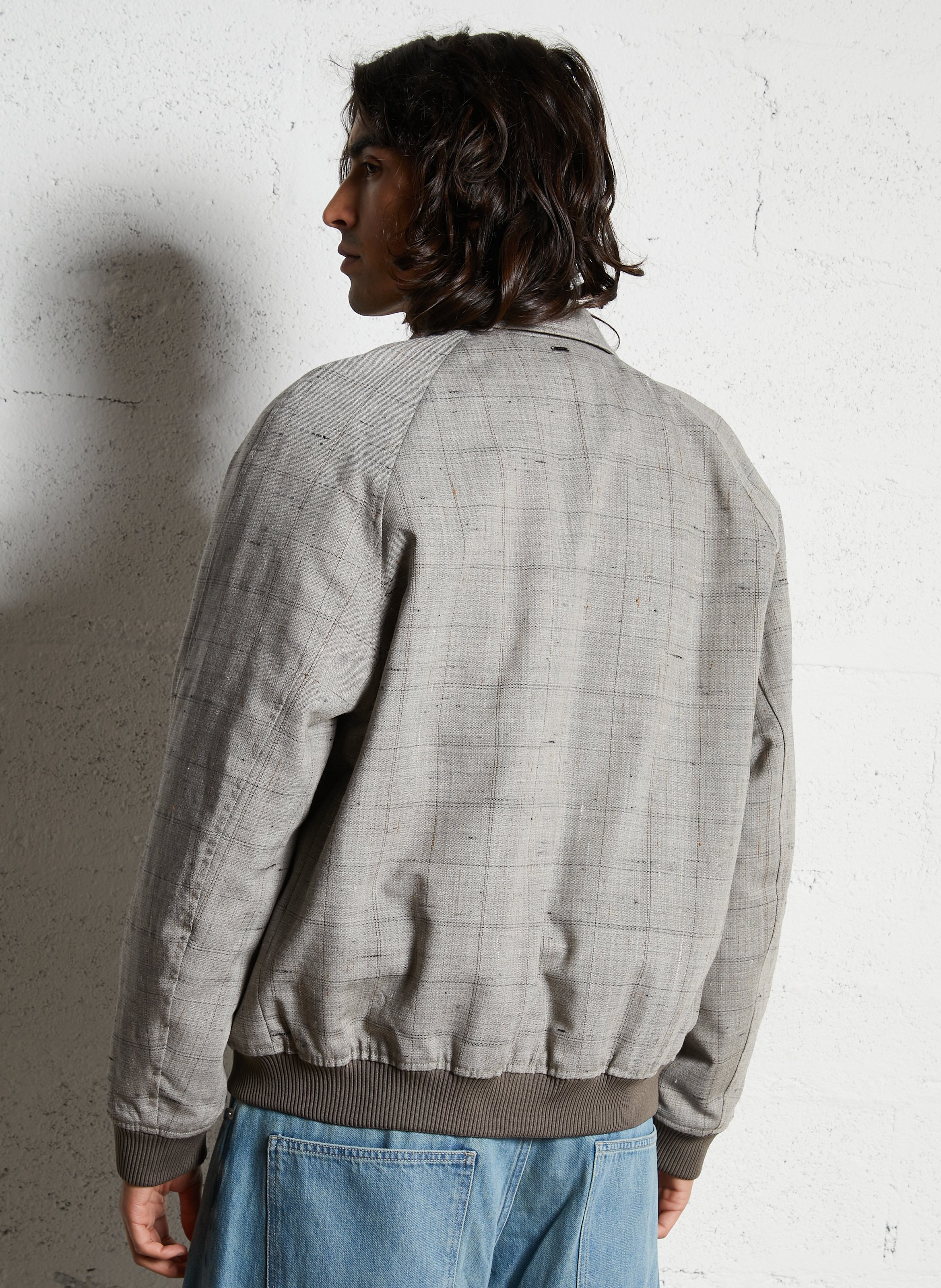 Blouson col classique à carreaux IKKS Marron