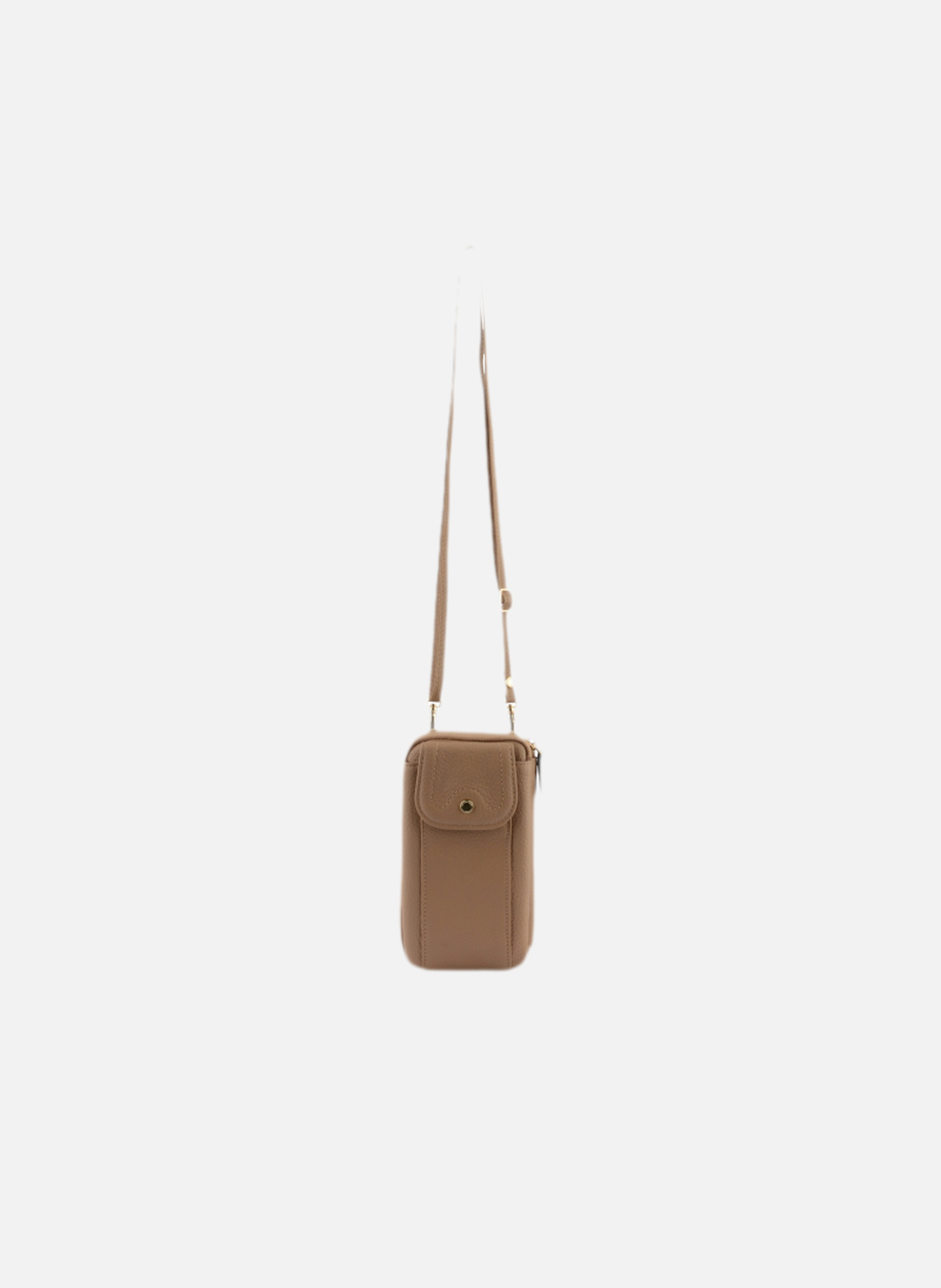 Club | etui téléphone portable en cuir de veau grainé POURCHET Marron