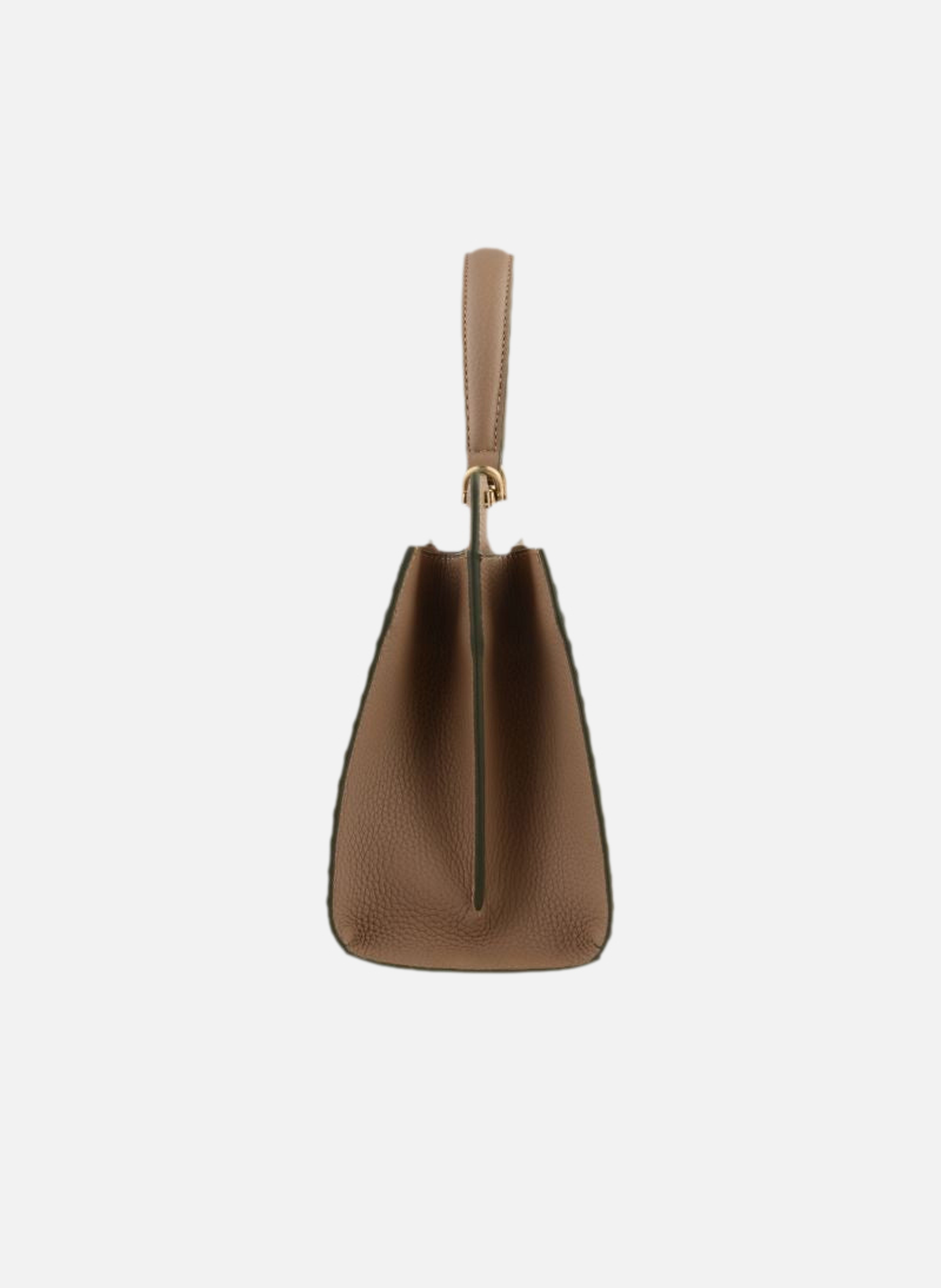 Trianon | sac à main micro en cuir de vachette POURCHET Kaki