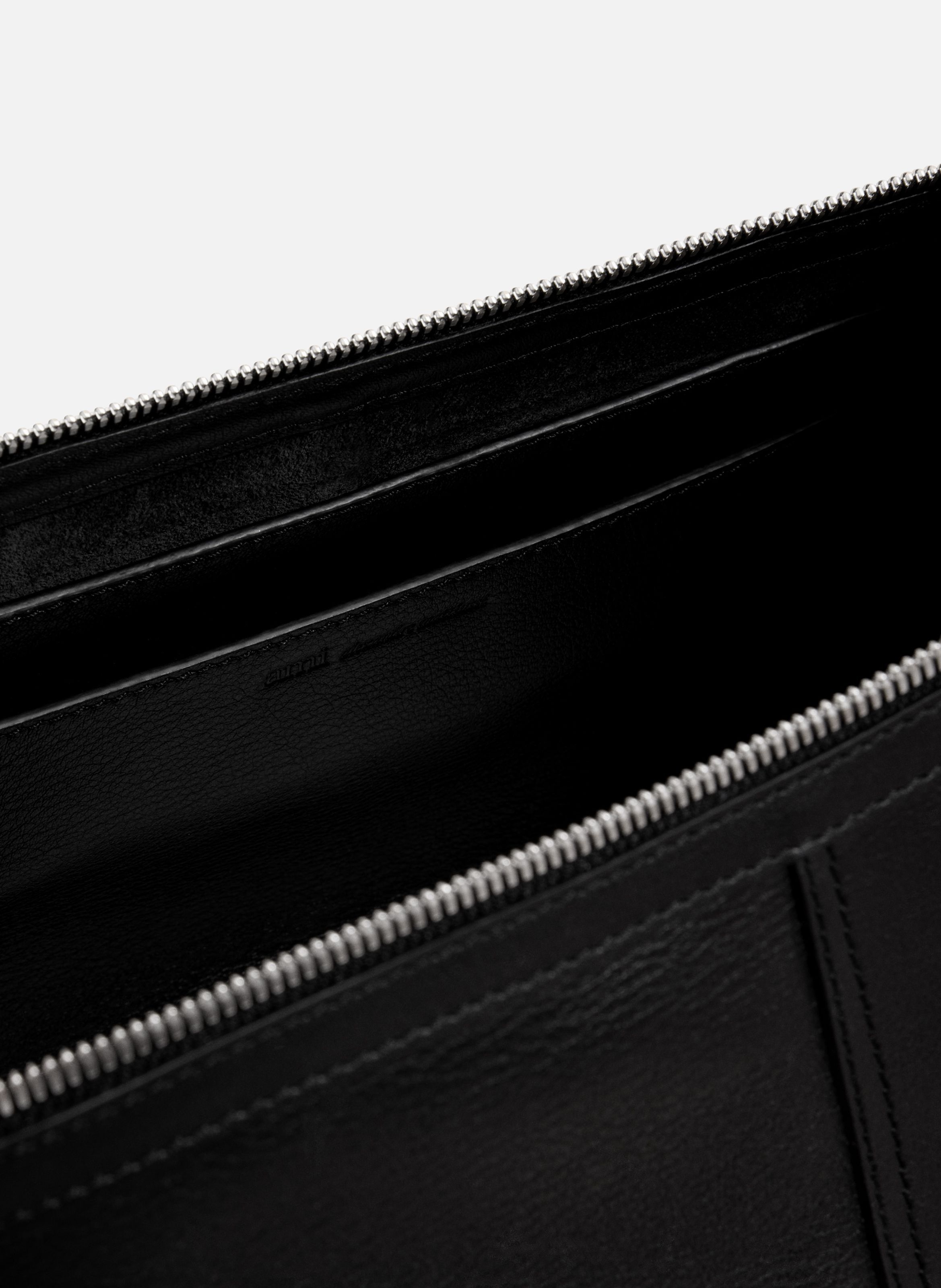 Petit sac crossbody etienne unisexe en cuir de taurillon AMI PARIS Noir