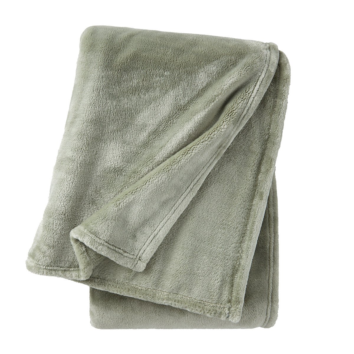 Plaid en polaire, castor DESFORGES Vert