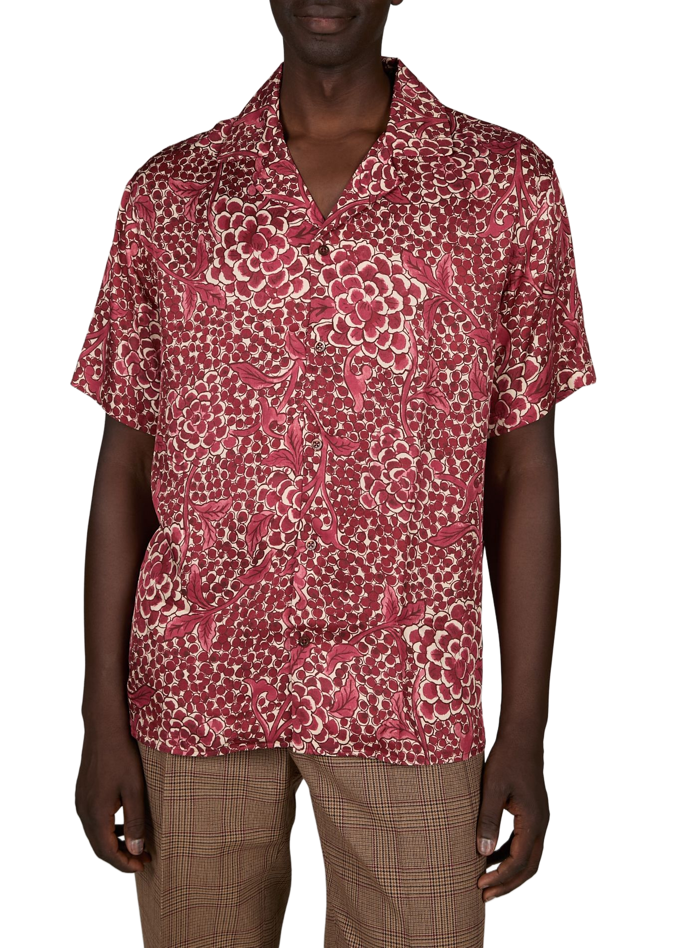 Loose blouse with grape print DROLE DE MONSIEUR Red