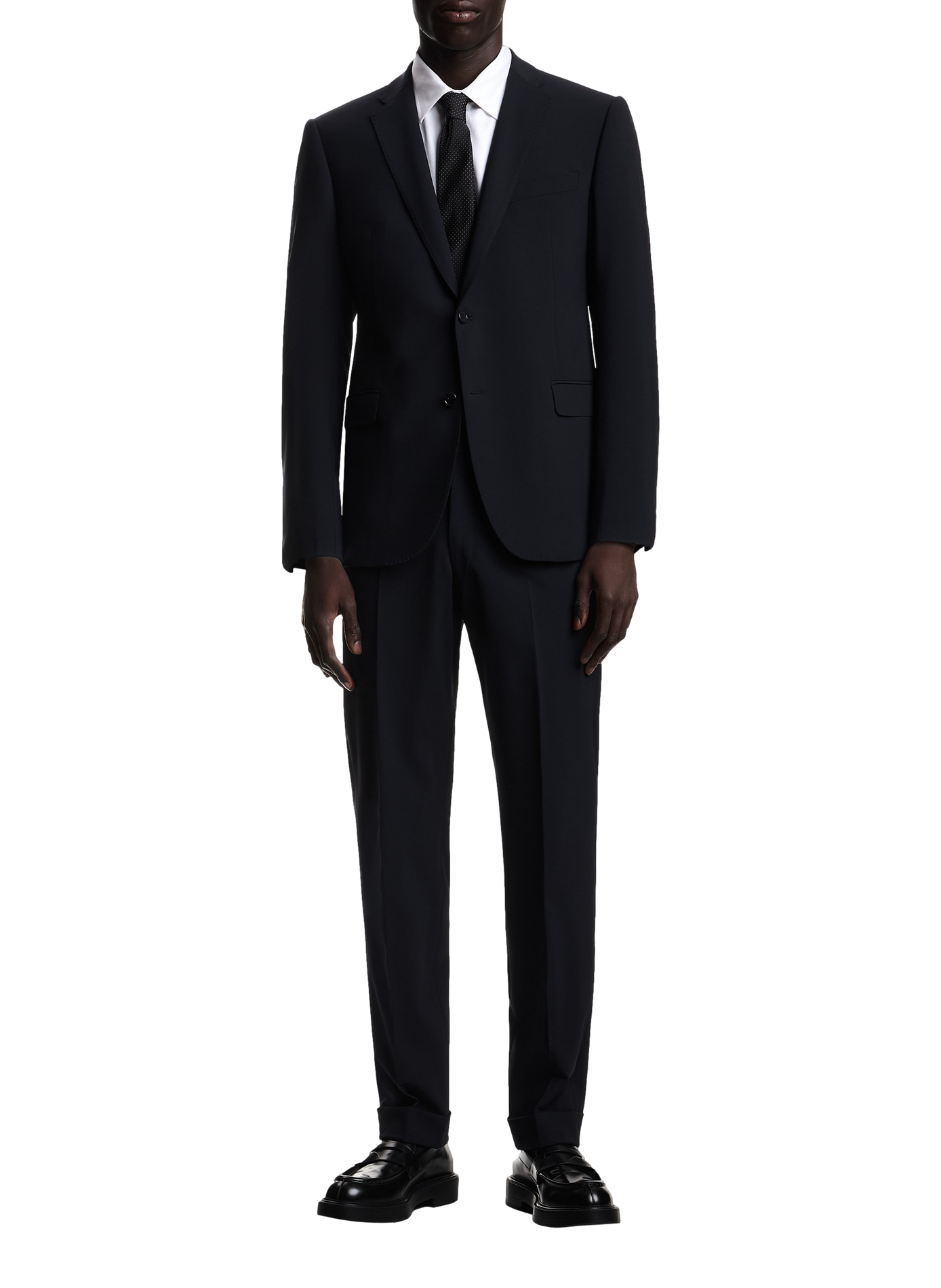 Costume deux pièces en laine vierge mélangée EMPORIO ARMANI Bleu