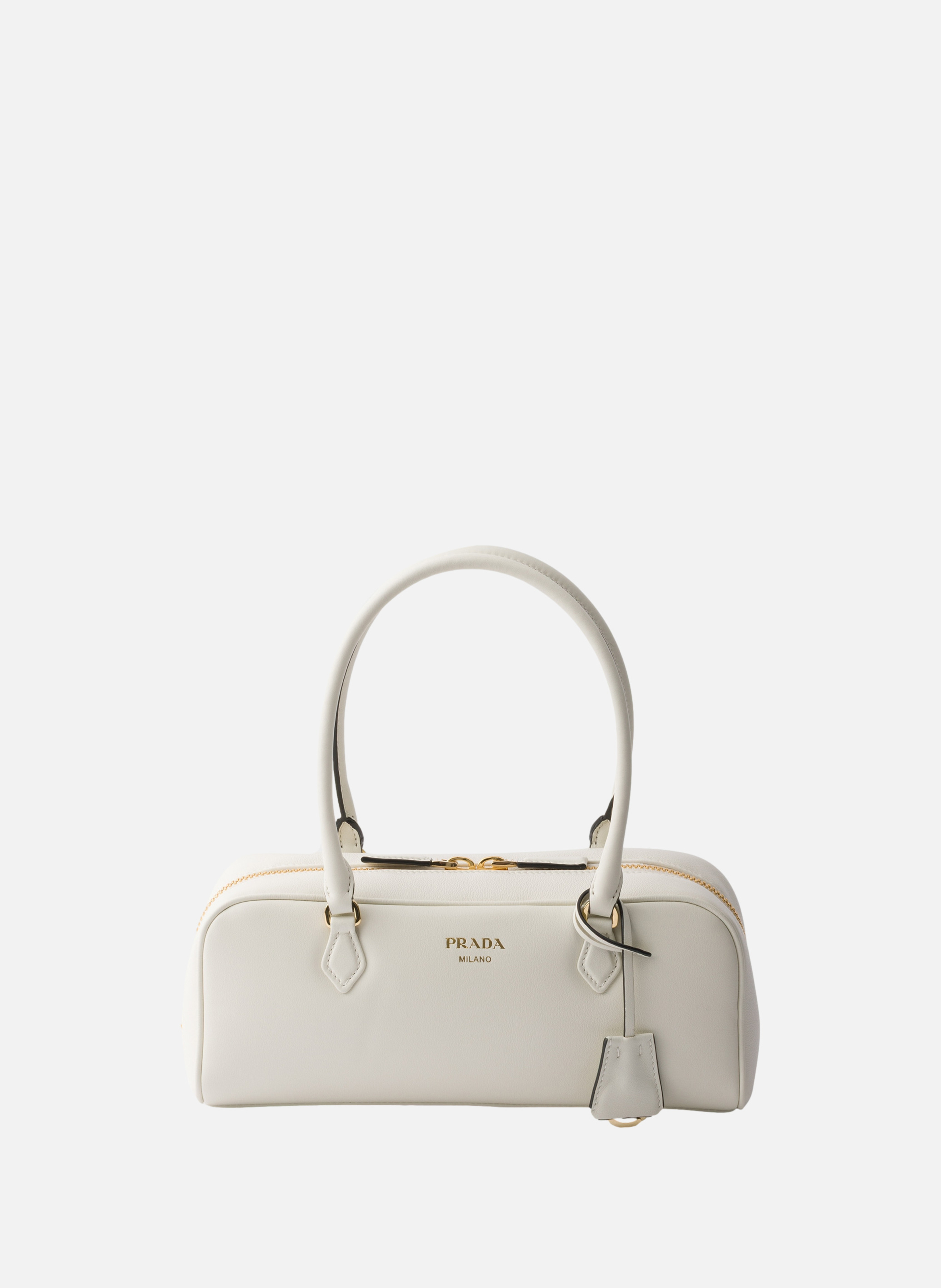 Sac à main en cuir PRADA Blanc