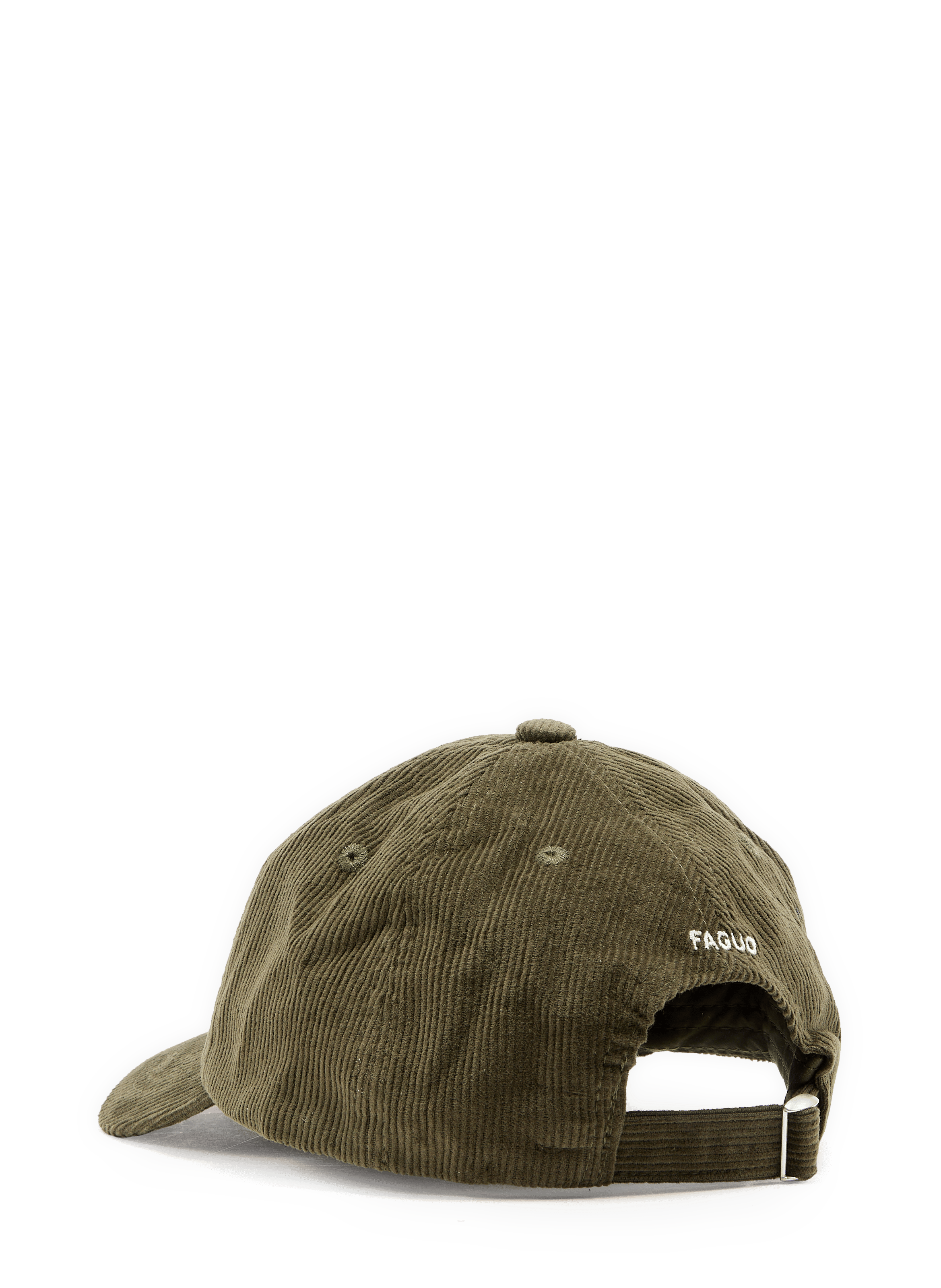 Casquette à logo en velours côtelé de coton FAGUO Vert