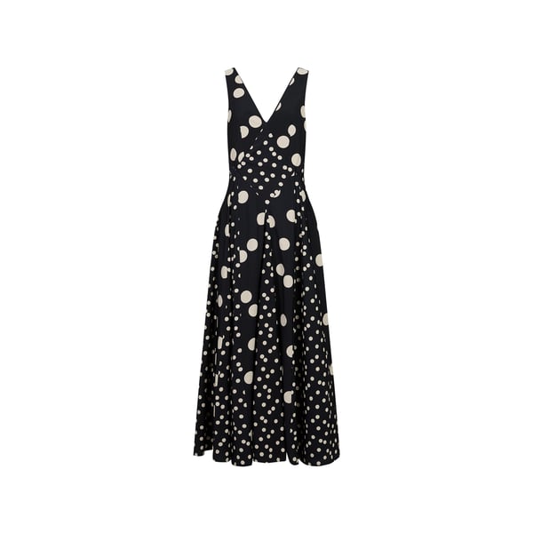 Robe longue encolure V imprimée Robe longue encolure V imprimée