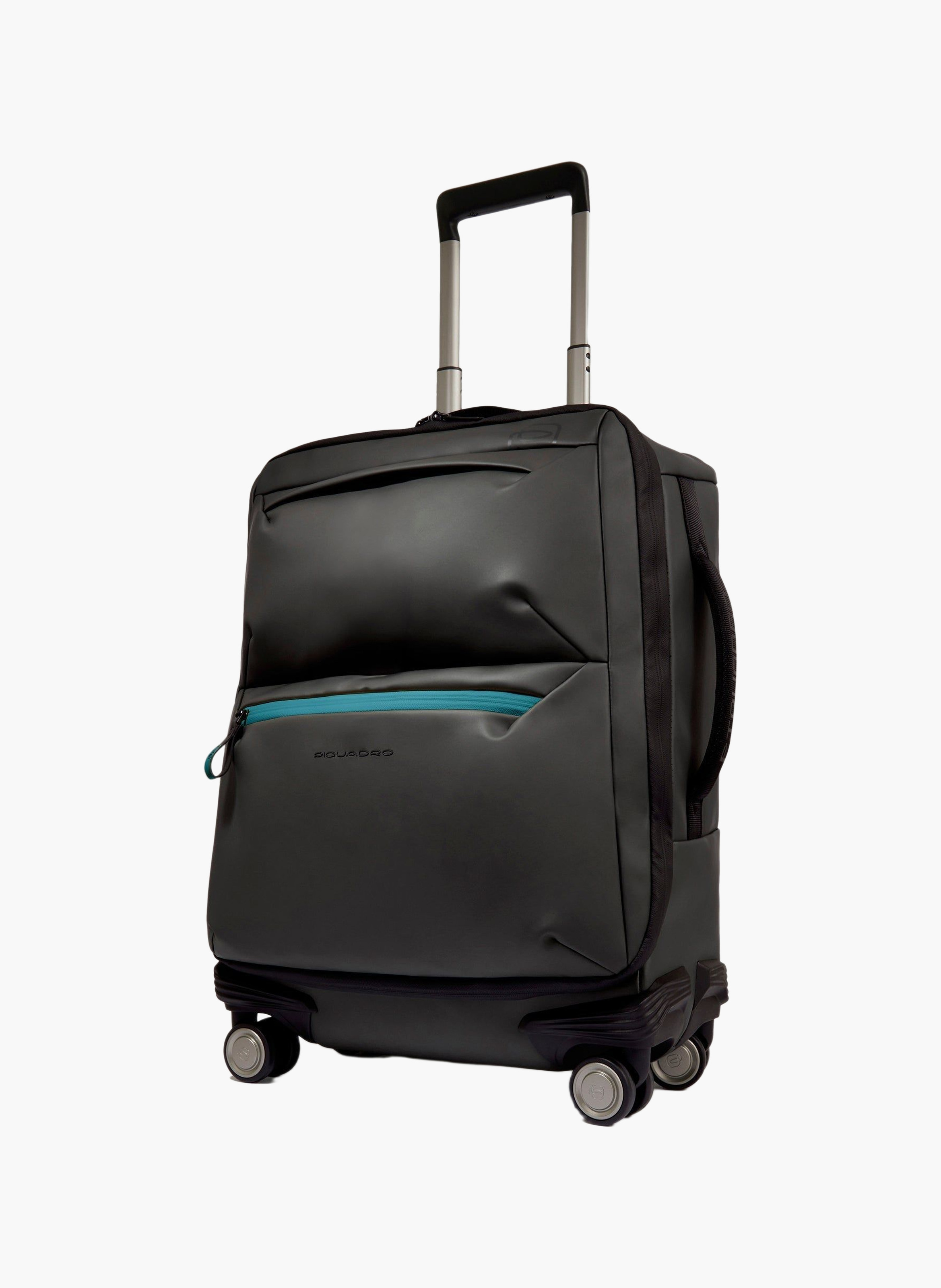 Valise cabine mince déperlante à 4 roues PIQUADRO Noir