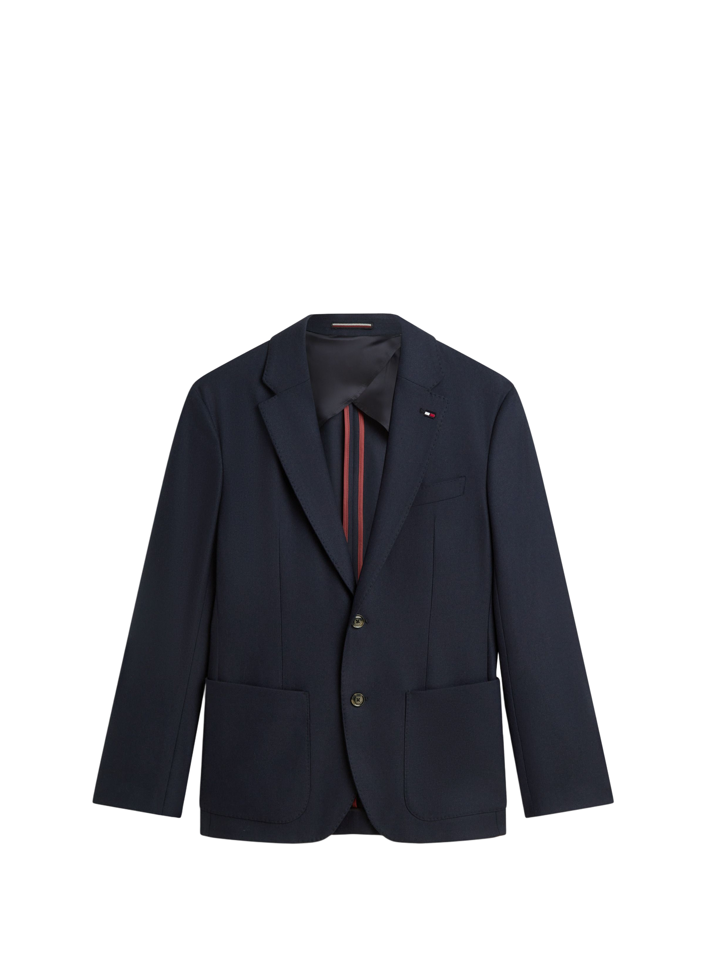 Blazer droit un en laine mélangée TOMMY HILFIGER Bleu