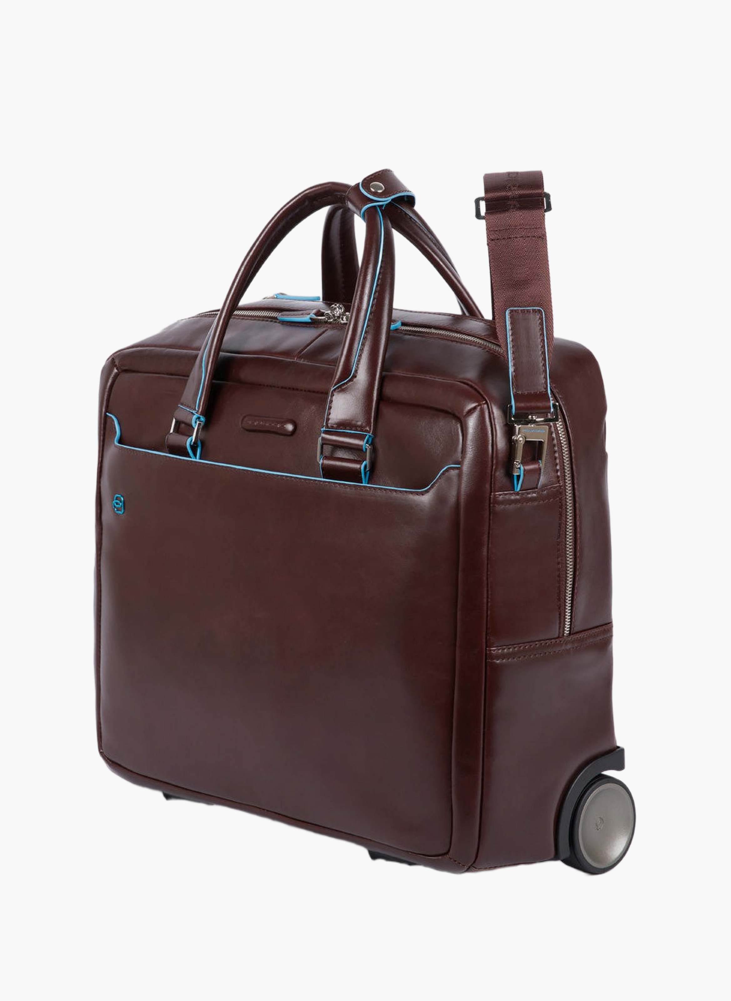 Mallette à roulettes pour ordinateur 15,6" PIQUADRO Marron