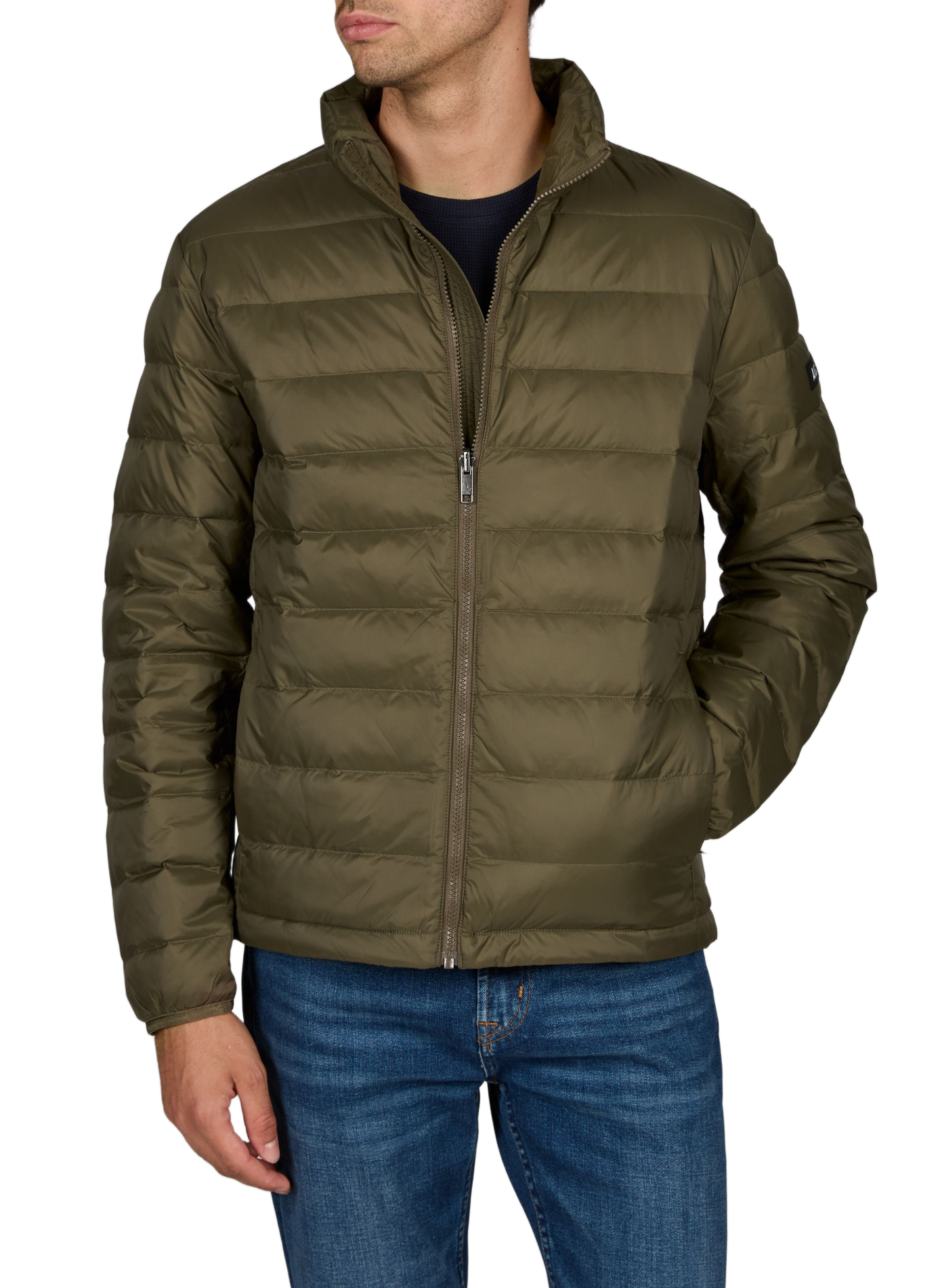 Water-repellent quilted jacket T-Kit in lightweight down AIGLE Brown