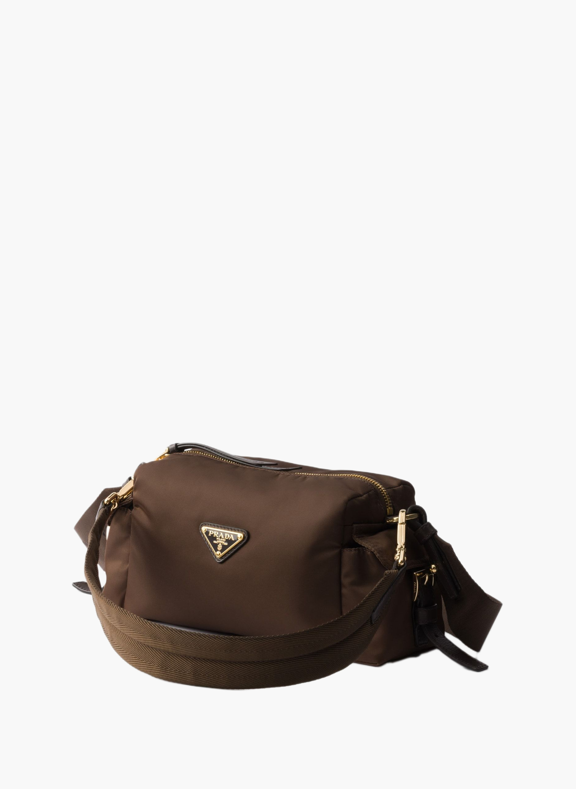 Petit sac porté épaule prada explore en re-nylon e PRADA Marron