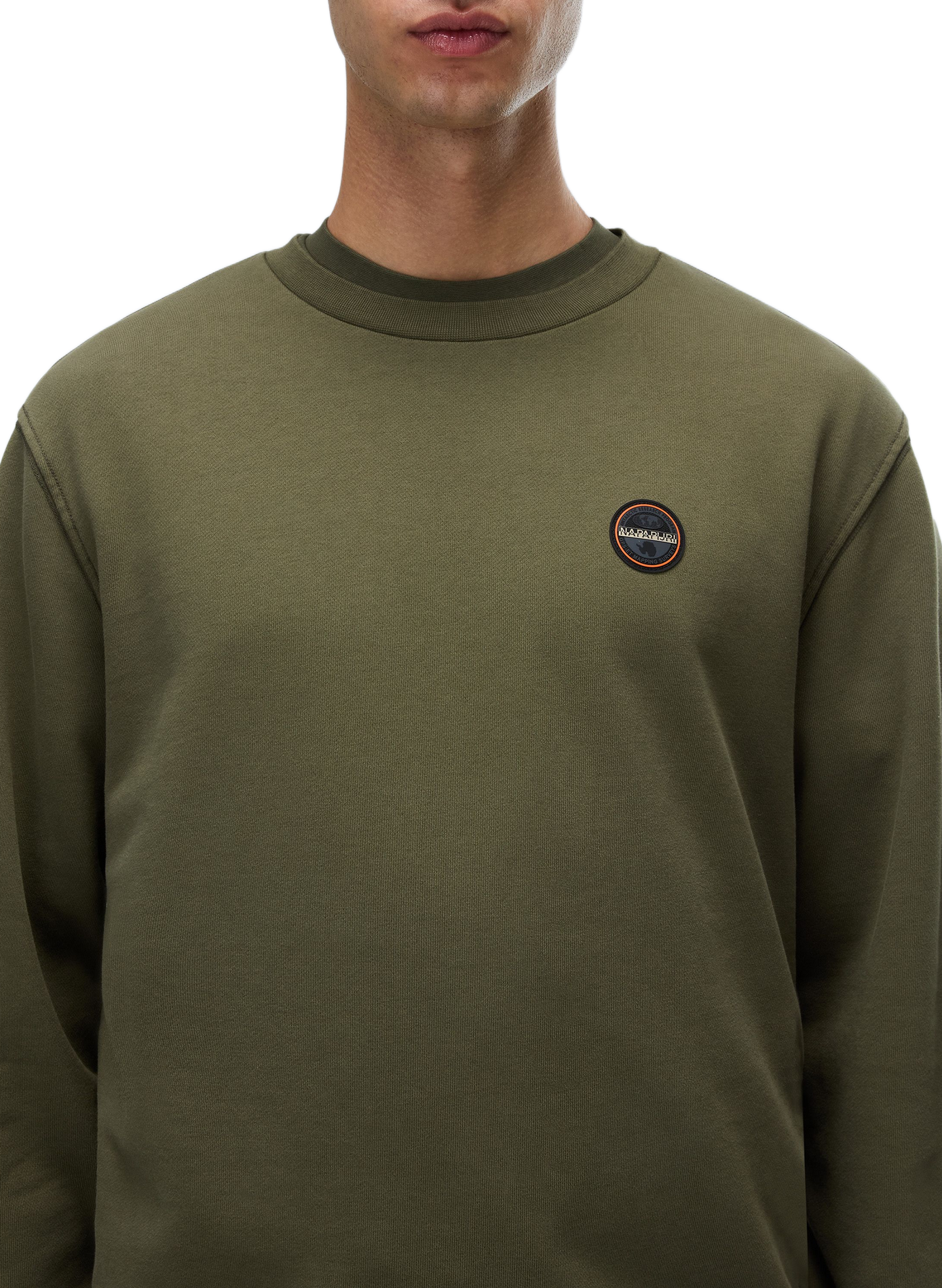 Round neck plain sweatshirt NAPAPIJRI Khaki