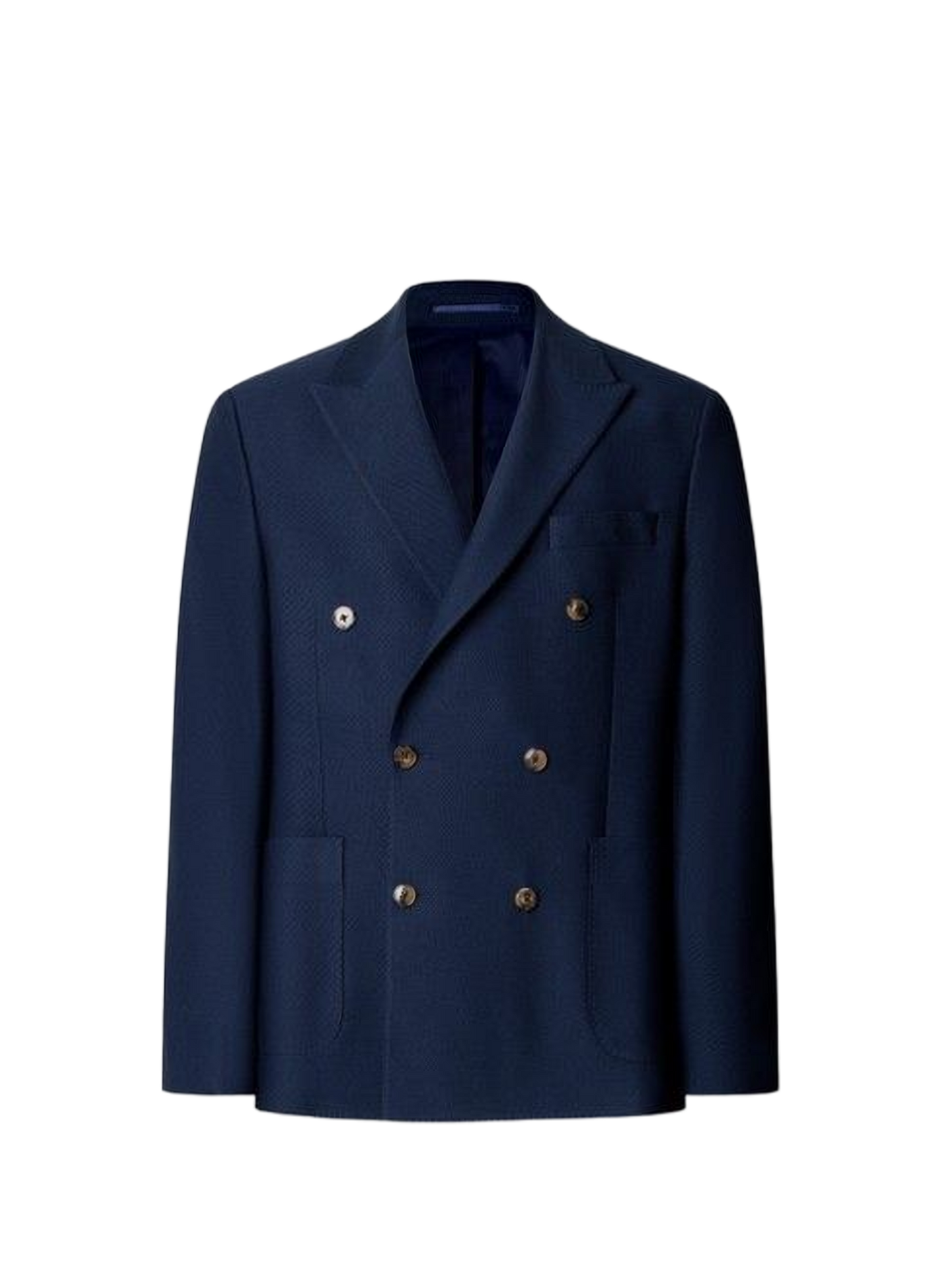 Blazer in blended cotton with tailored collar FACONNABLE Blue