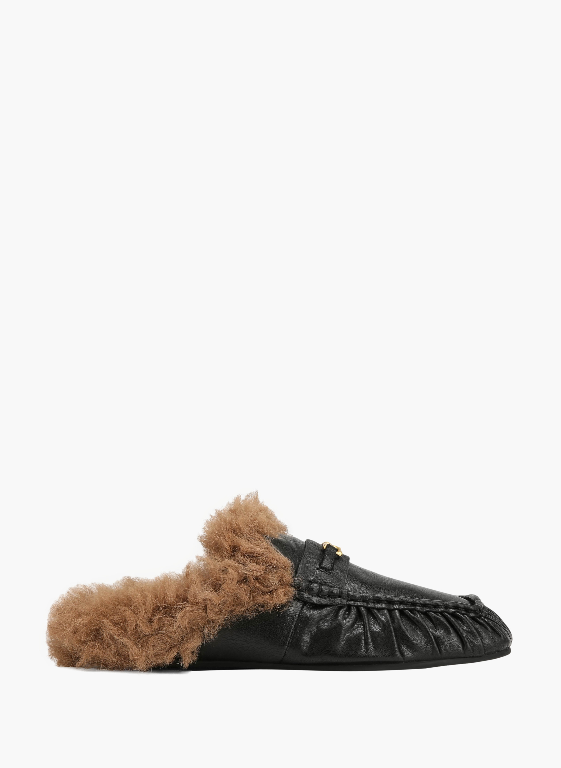 Mules ritz en cuir NAKED WOLFE Noir