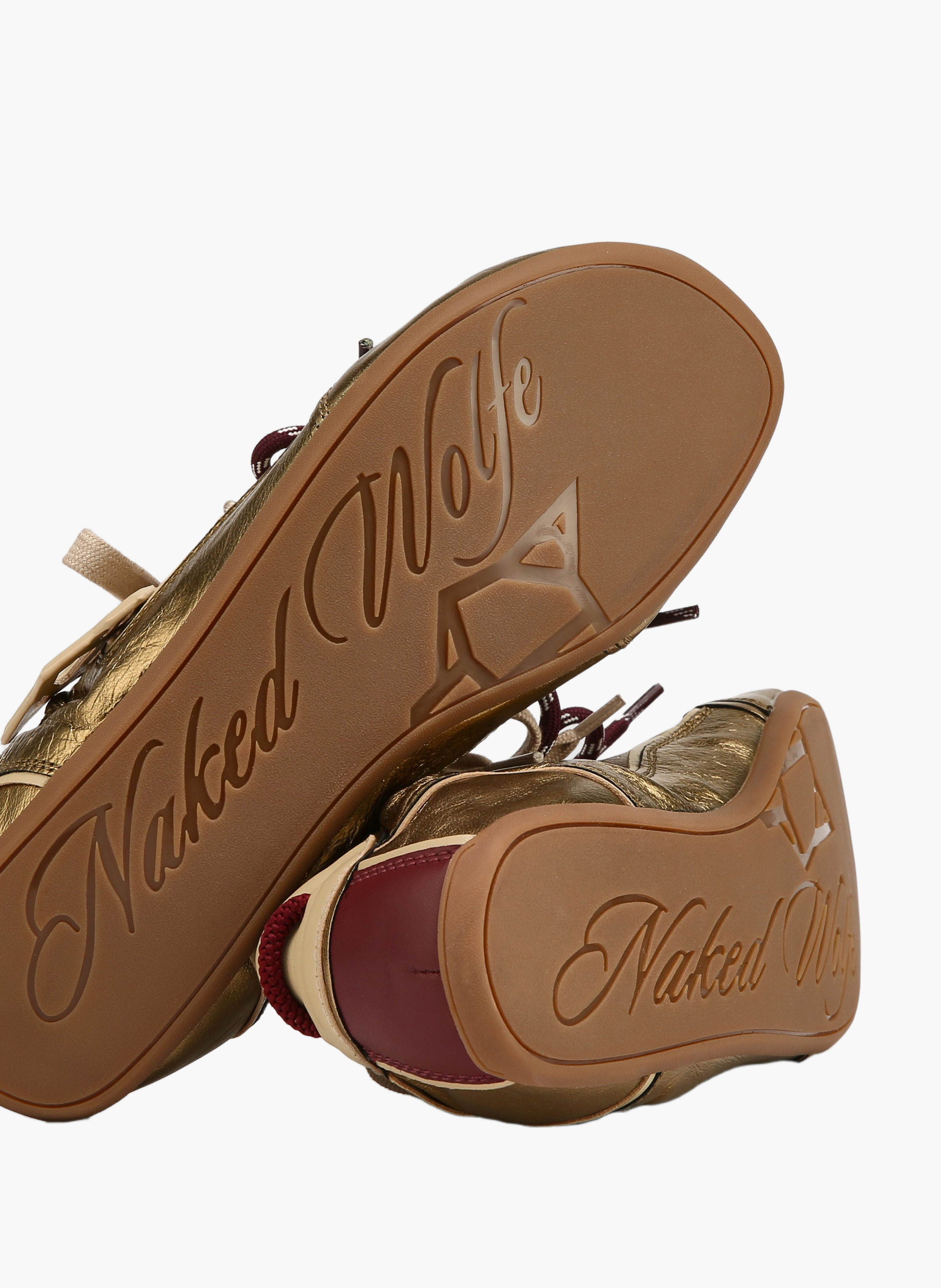 Baskets soul en cuir NAKED WOLFE Doré