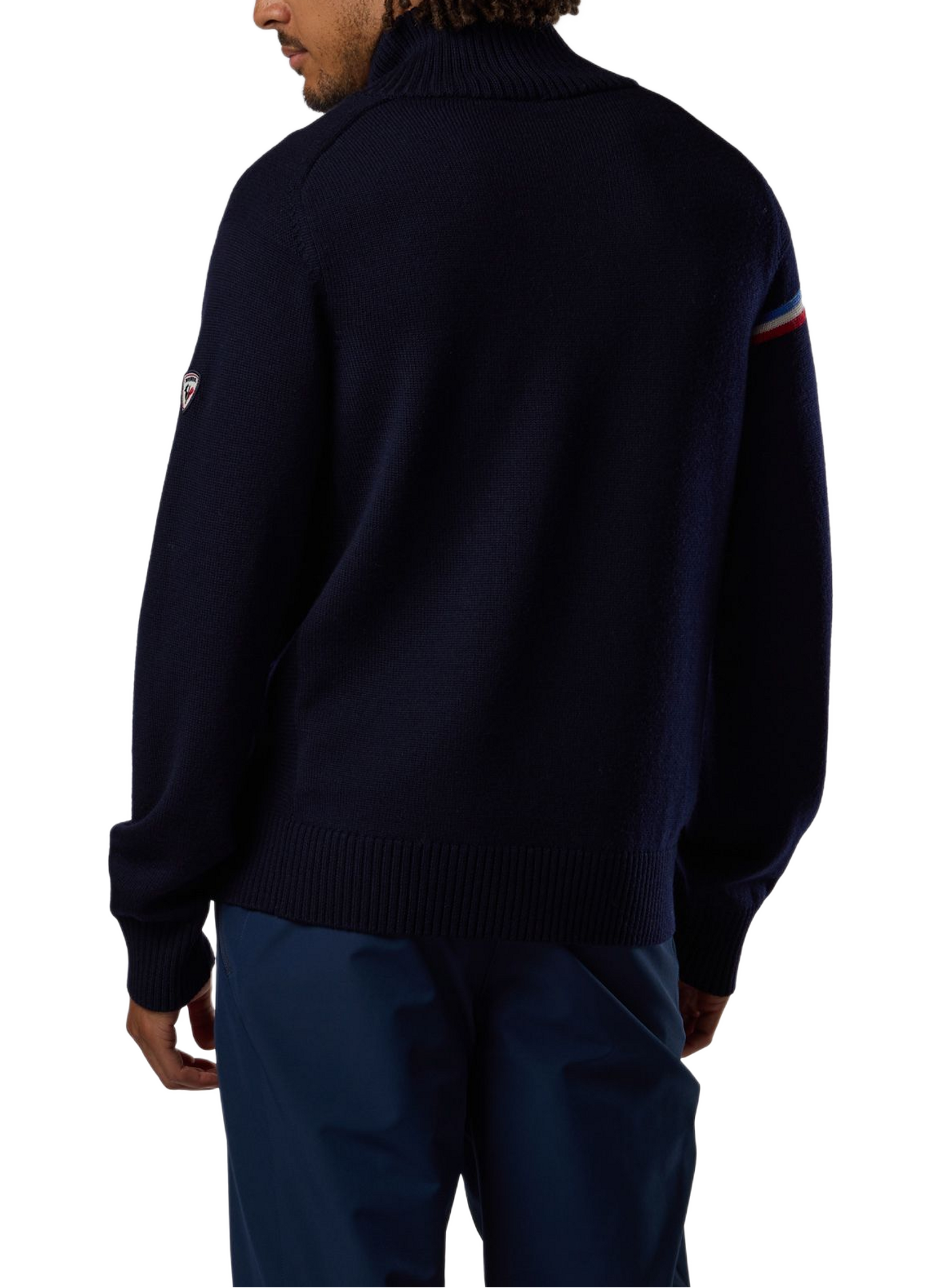 Straight-fit merino wool trucker-collar sweater ROSSIGNOL Blue