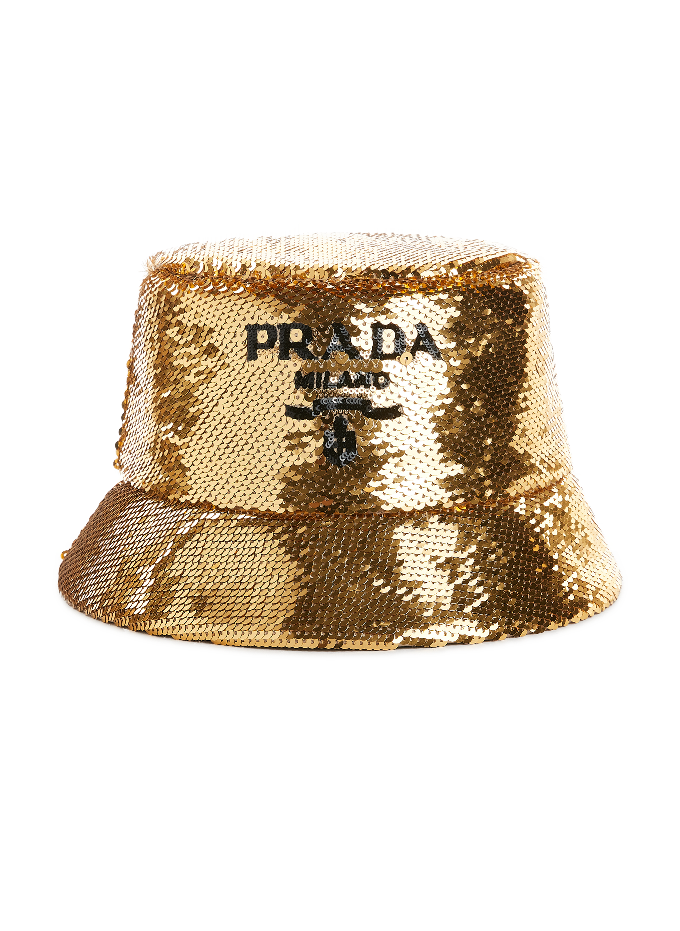 PRADA Sequinned bucket hat Golden