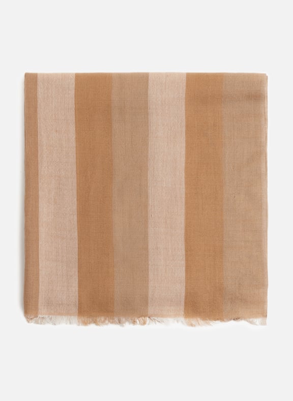 Foulard rayé en laine Marron by SAISON 1865 SAISON 1865 Foulard rayé en laine Marron