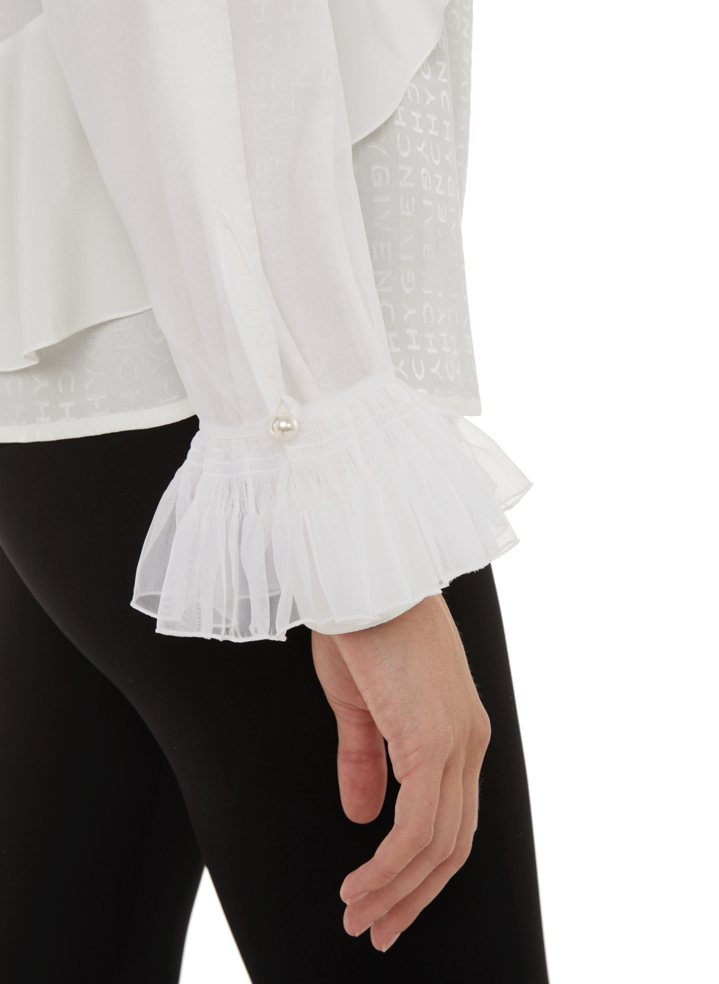 Sheer silk blouse GIVENCHY White