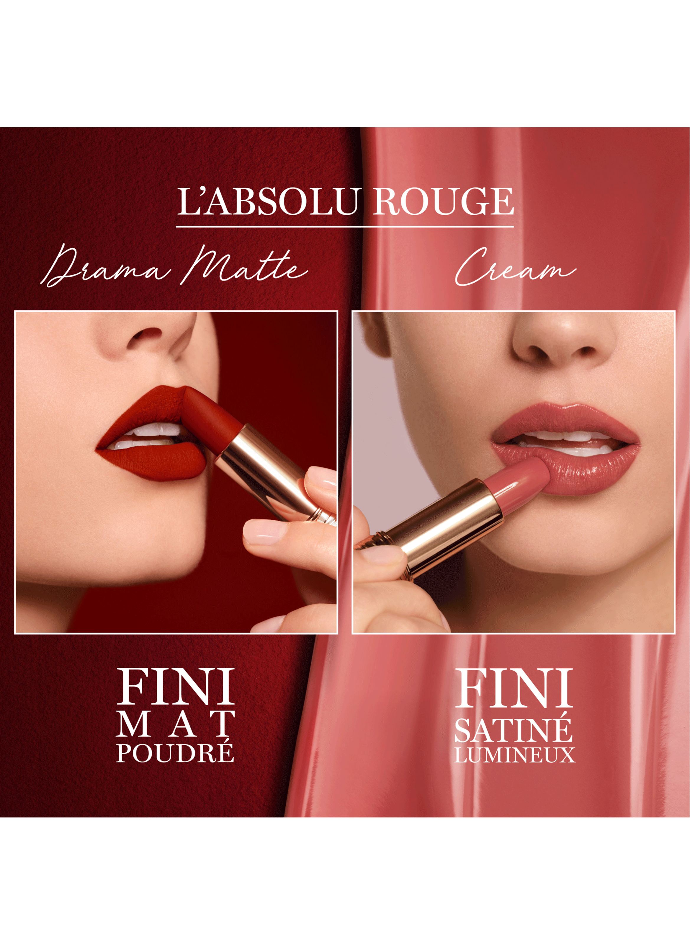 L?Absolu Rouge Cream satin lipstick - Long-lasting hydration and comfort La base rôsy 01 universelle