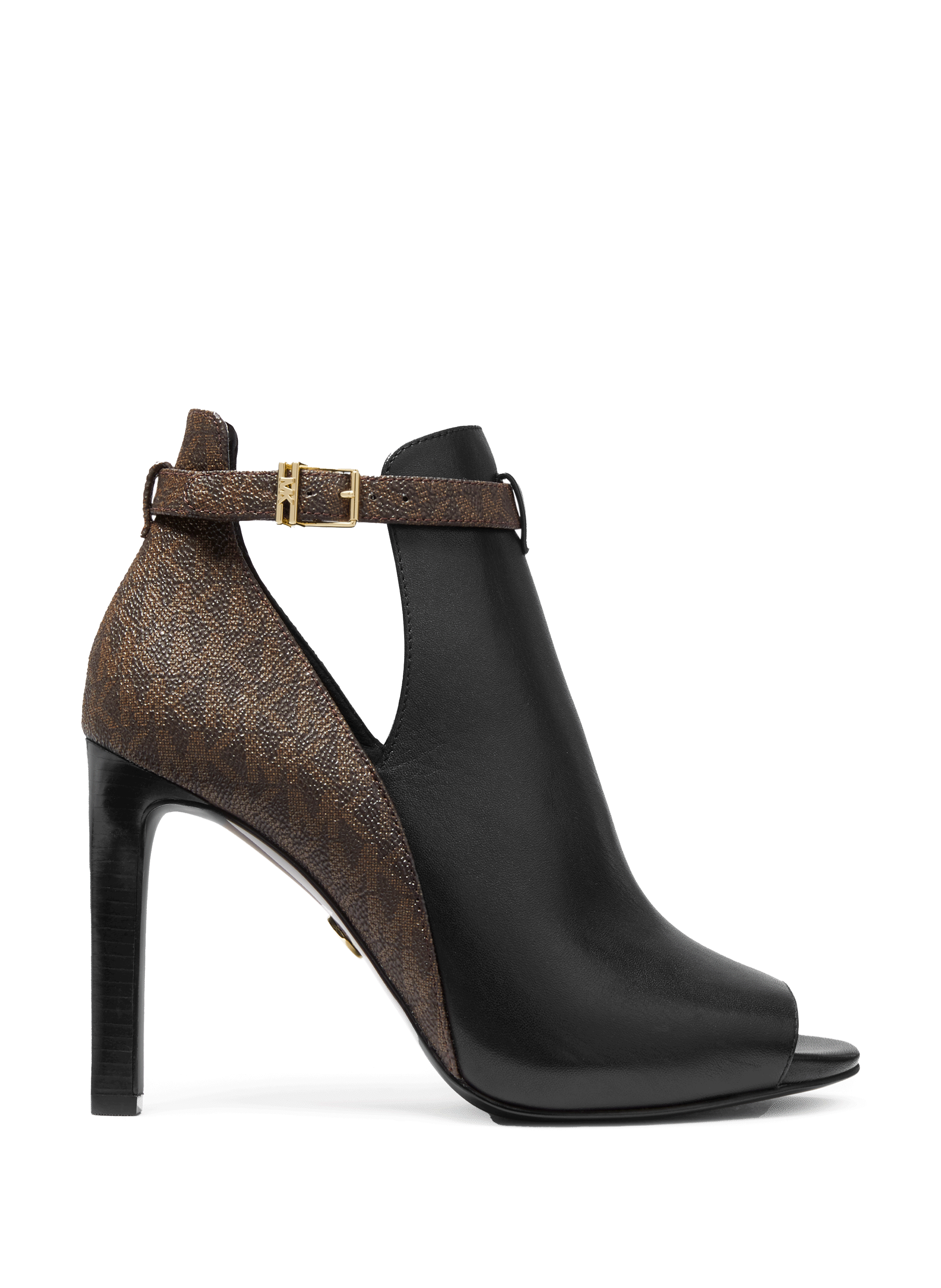 Bottines à talon en cuir