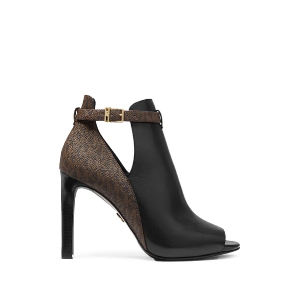 Bottines à talon en cuir