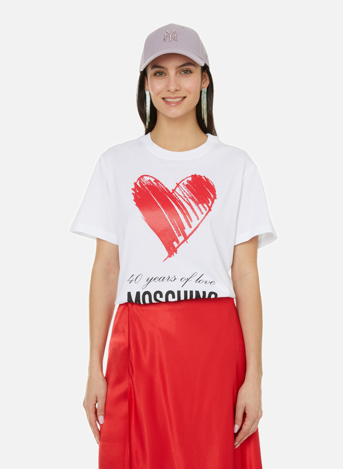 MOSCHINO textured printed t-shirt