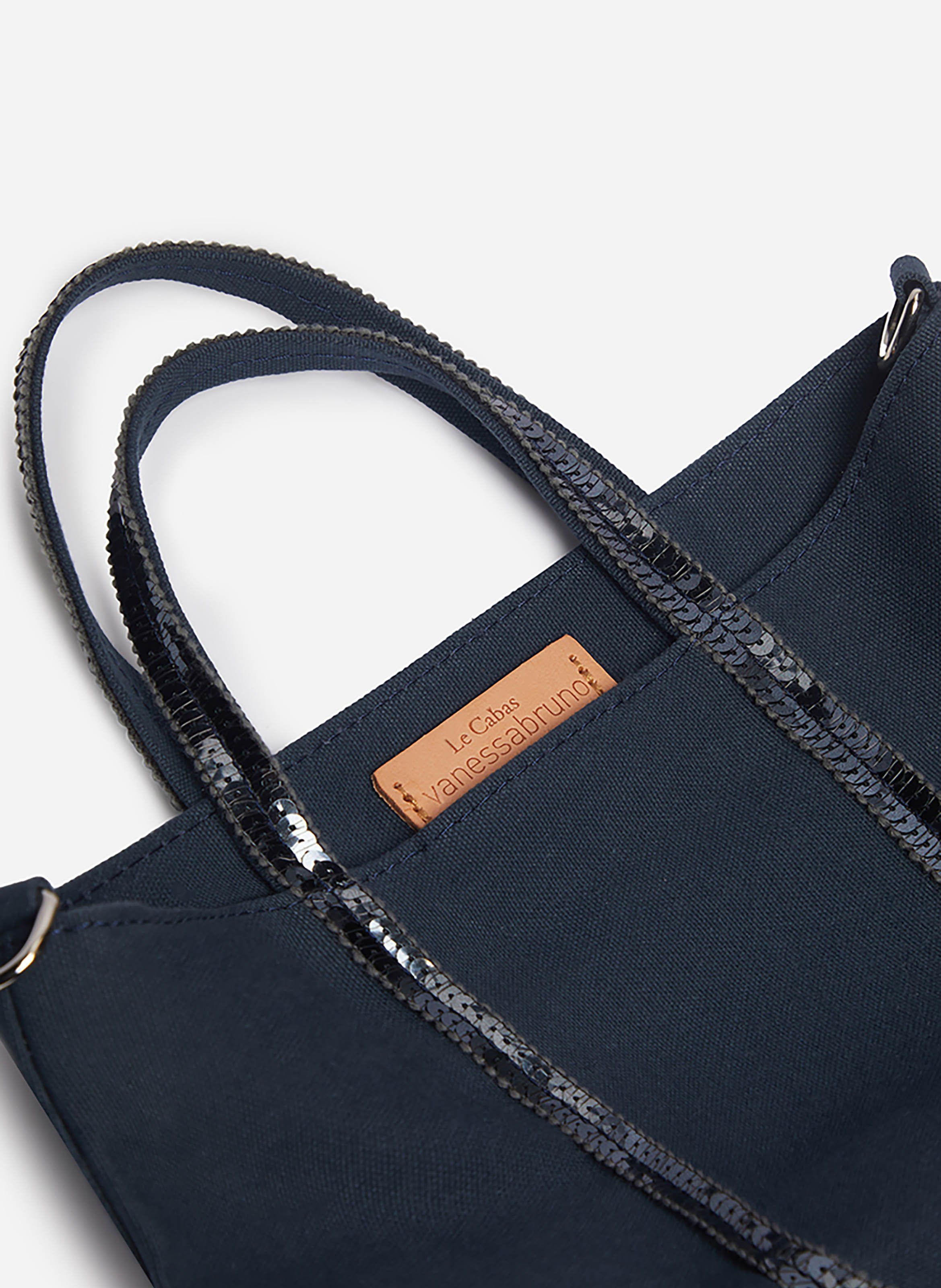 Cabas xs zippé en toile VANESSA BRUNO Bleu
