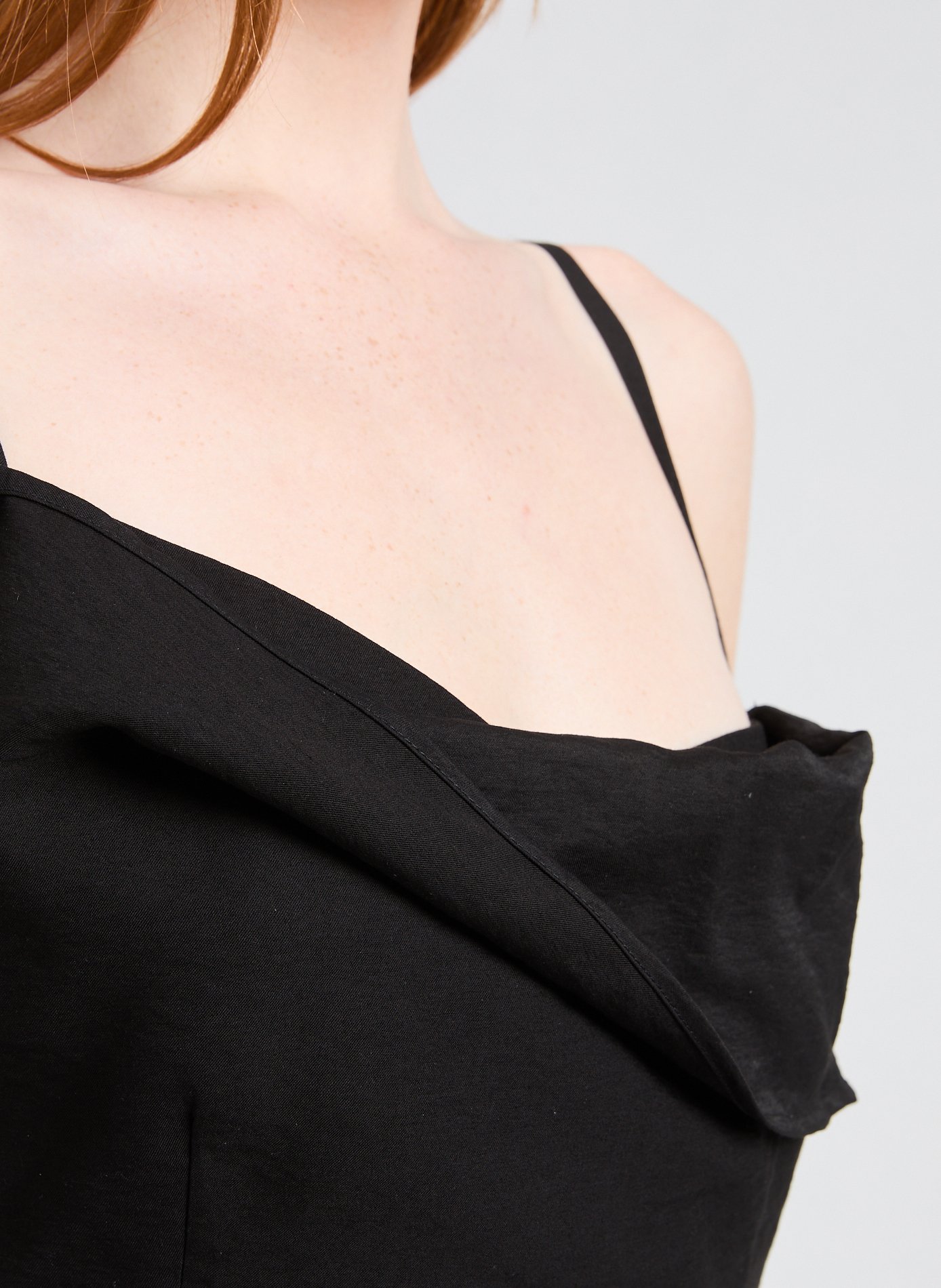 La robe Saudade en coton  JACQUEMUS Noir