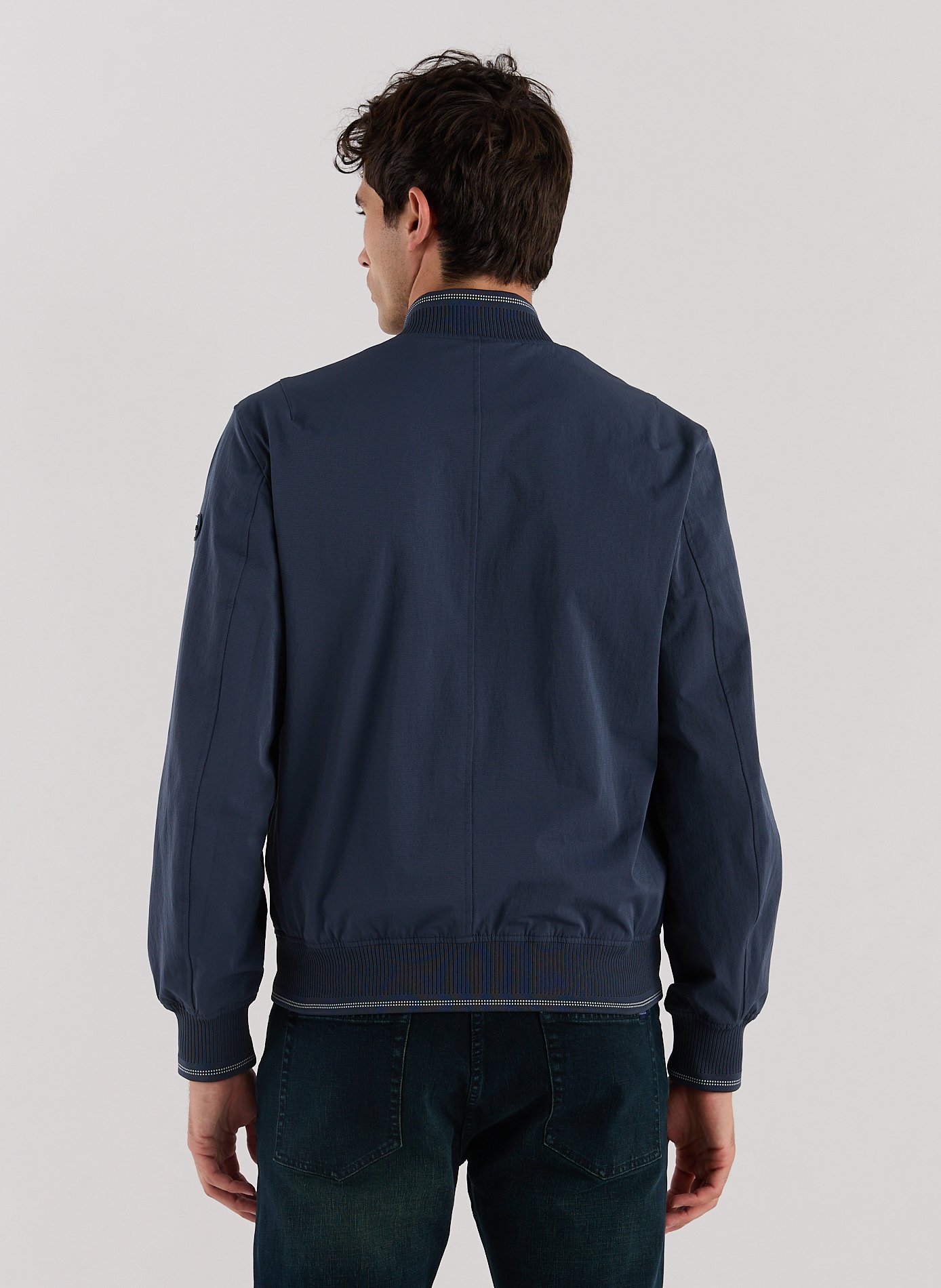 Blouson droit à col montant PAUL SMITH Gris